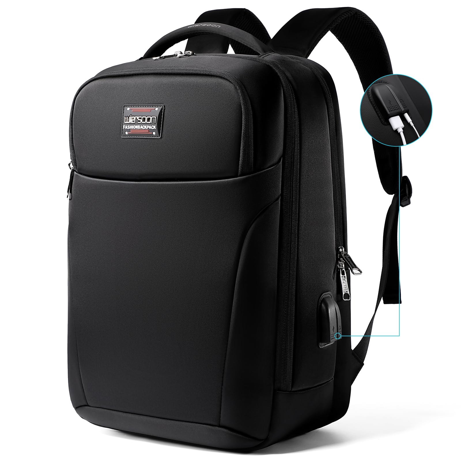 Premium Business Backpack for Work & Travel - Lightweight Laptop Backpack with USB Charging Port - Water-Resistant Office Rucksack for Men & Women - Perfect for Commuting, Business Trips & Daily Use
