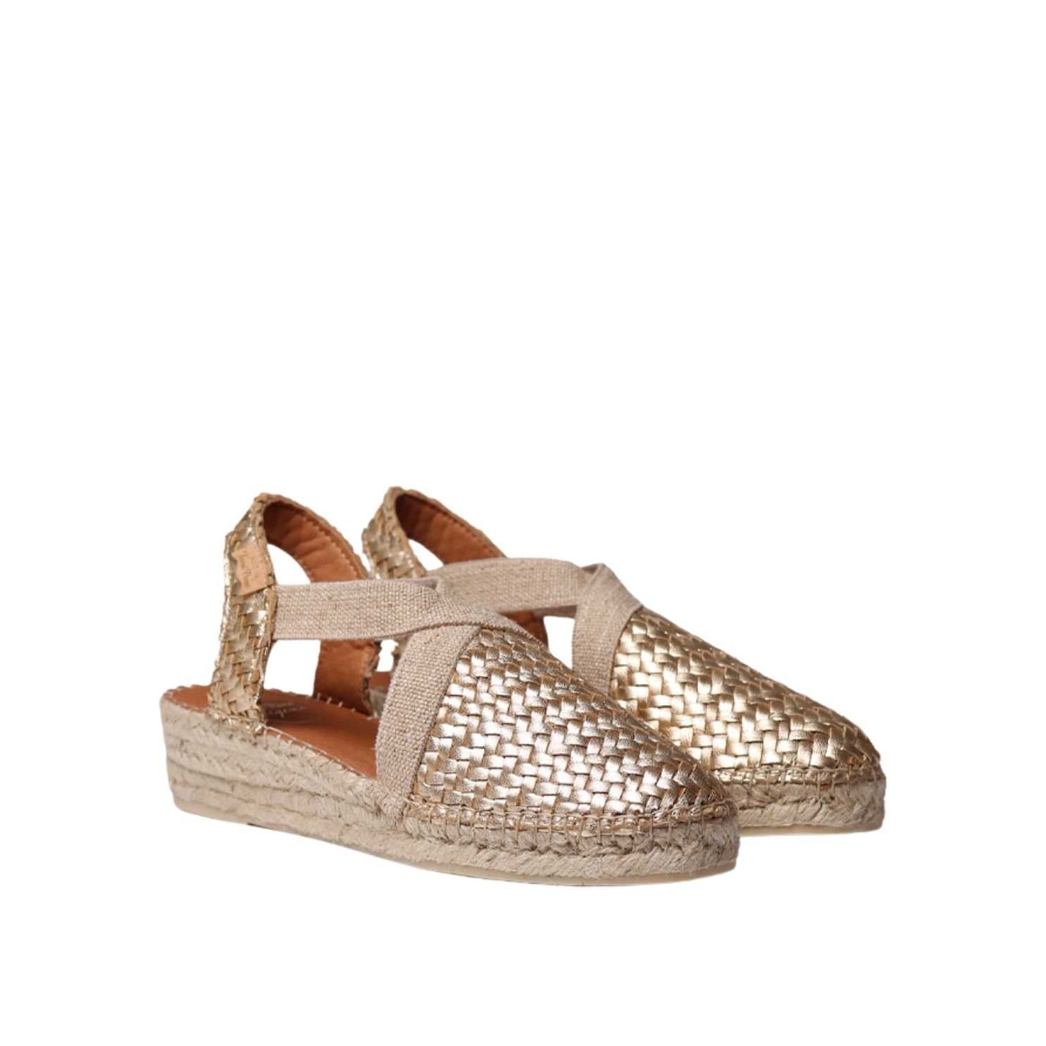 Women's Braided Leather Closed-Toe Wedge Espadrilles - Siracusa Style for Casual Outings & Summer Weddings