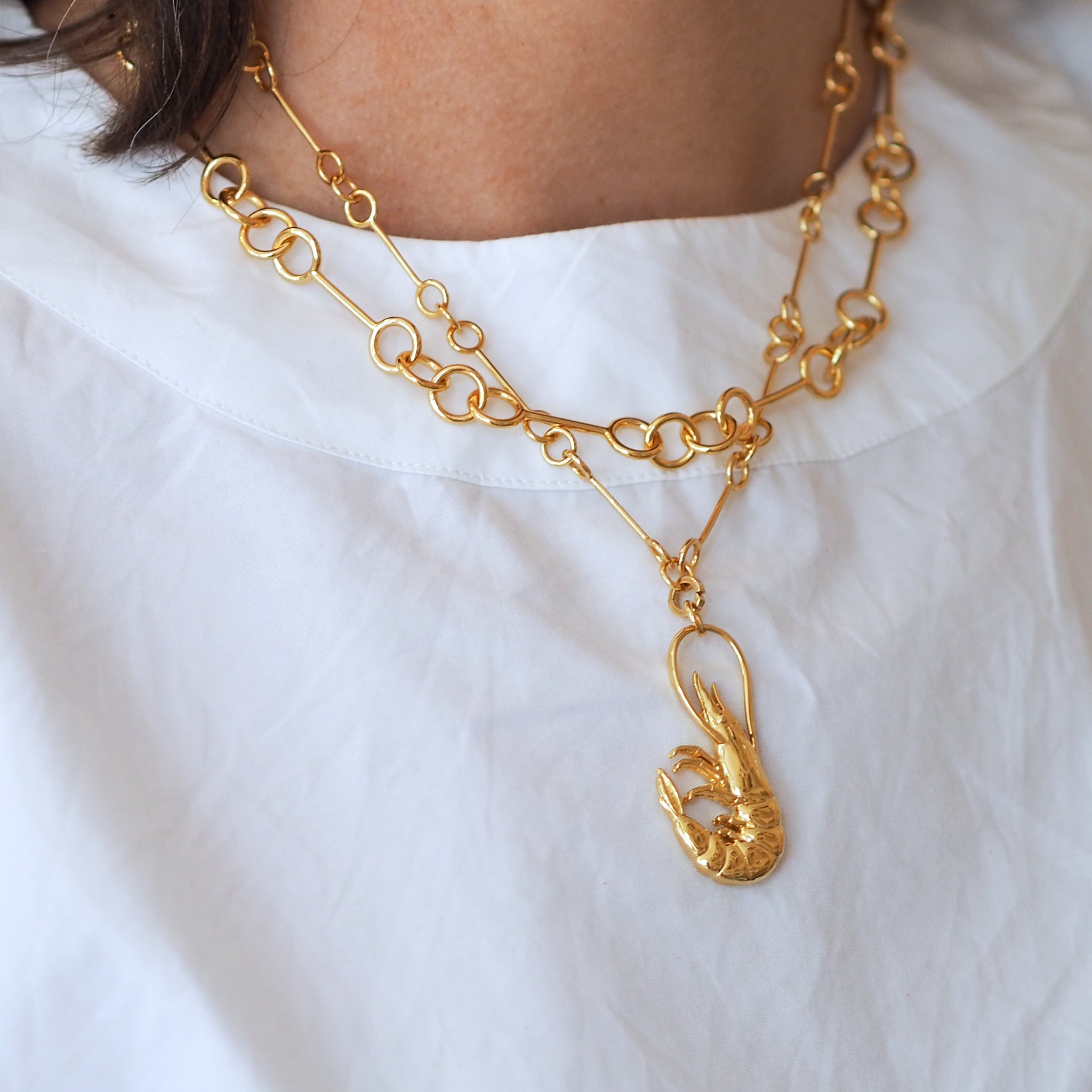 Goldbug Collection Sterling Silver Shrimp Charm Pendant - Perfect for Necklaces, Bracelets & Jewelry Making - Ideal for Beach & Ocean Themed Gifts