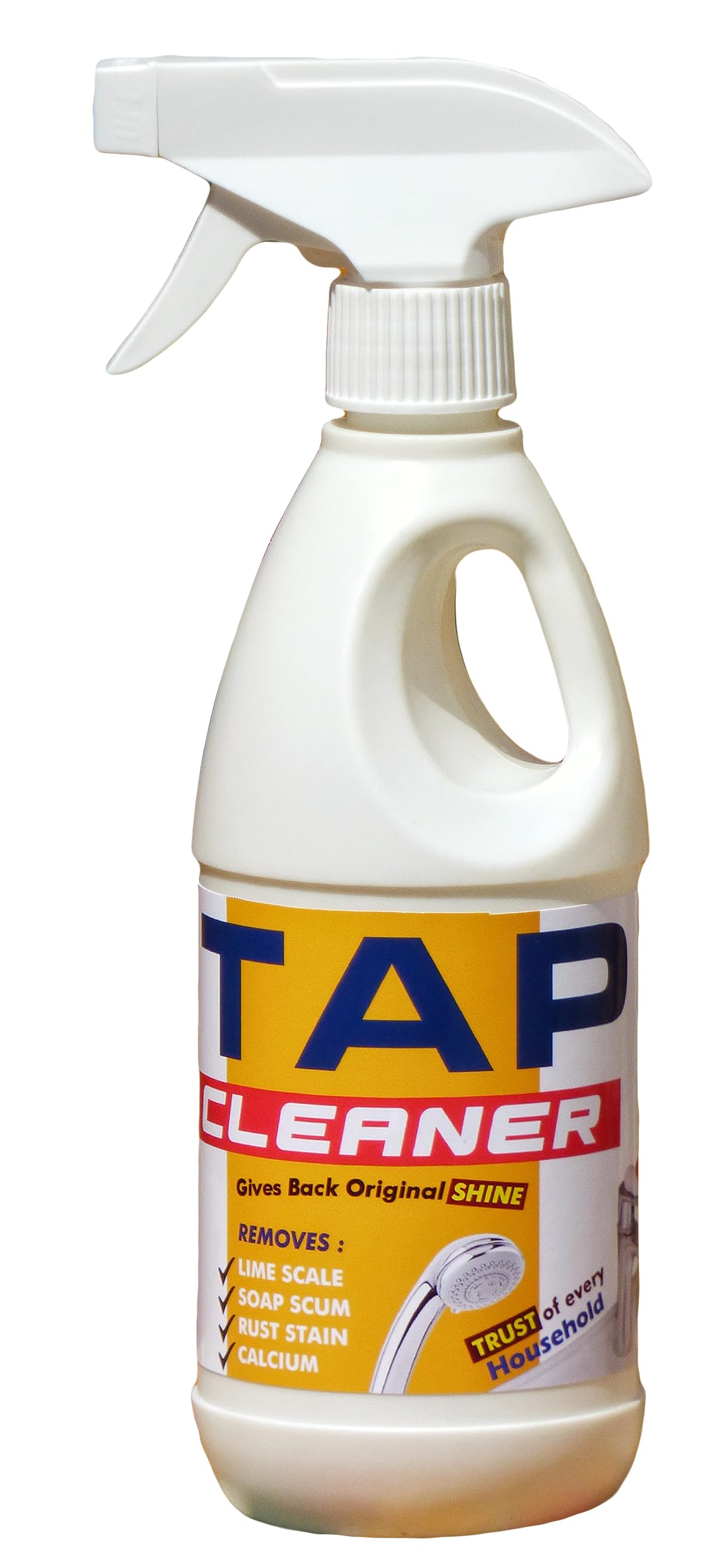 Chemwit - 500mL Hard Water Stain Remover Spray for Bathroom & Kitchen - Safe Limescale Cleaner for Faucets, Shower Glass, Tiles with Anti-Corrosion Protection - Eliminates Rust, Calcium Deposits & Stains - Perfect for Daily Cleaning & Maintenance of Bathroom Fixtures, Kitchen Sinks & Appliances