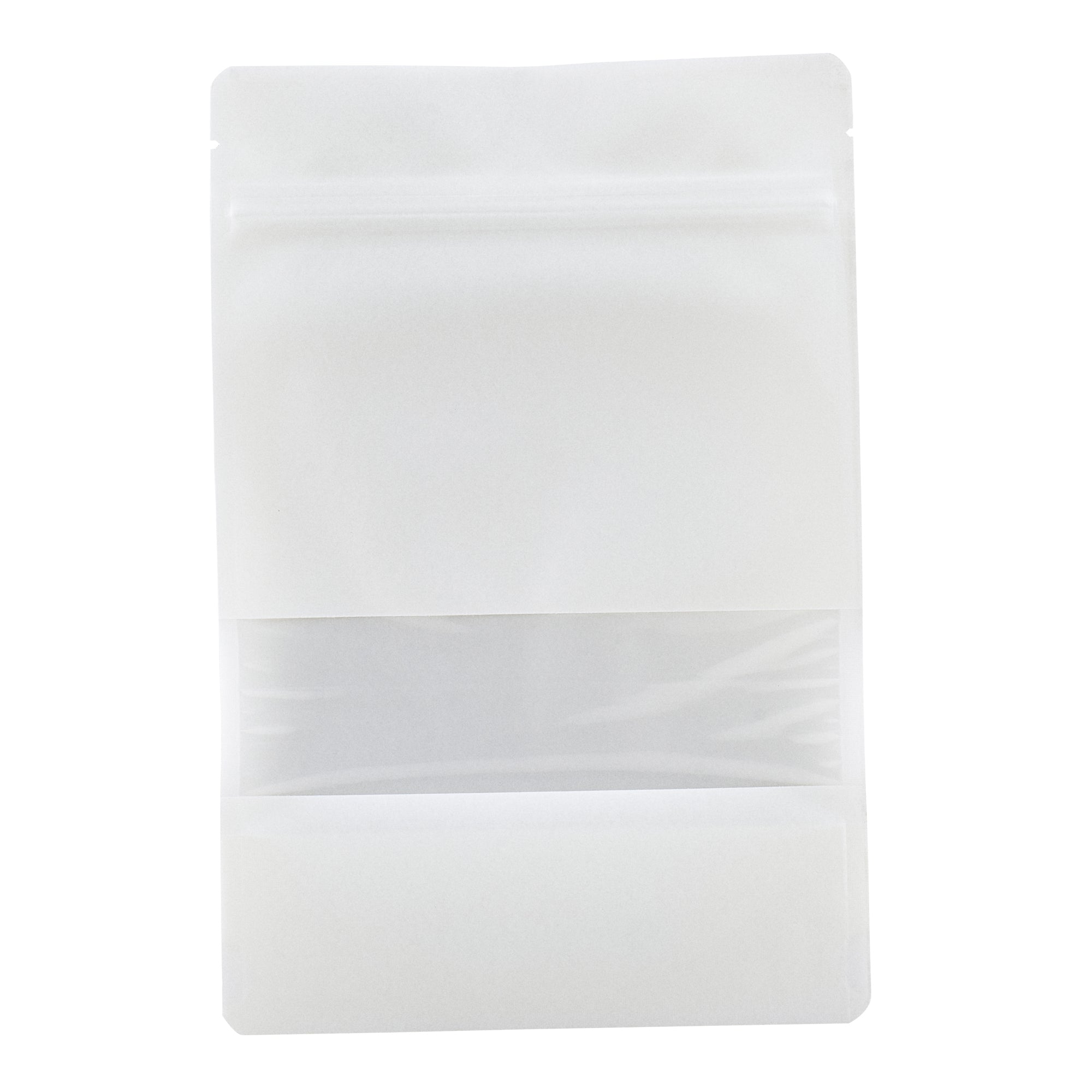 White Plastic Large Window Heat Sealable Bags 9x6x1.5 Inches - 100 Count Box for Food Storage, Retail Packaging & Crafts