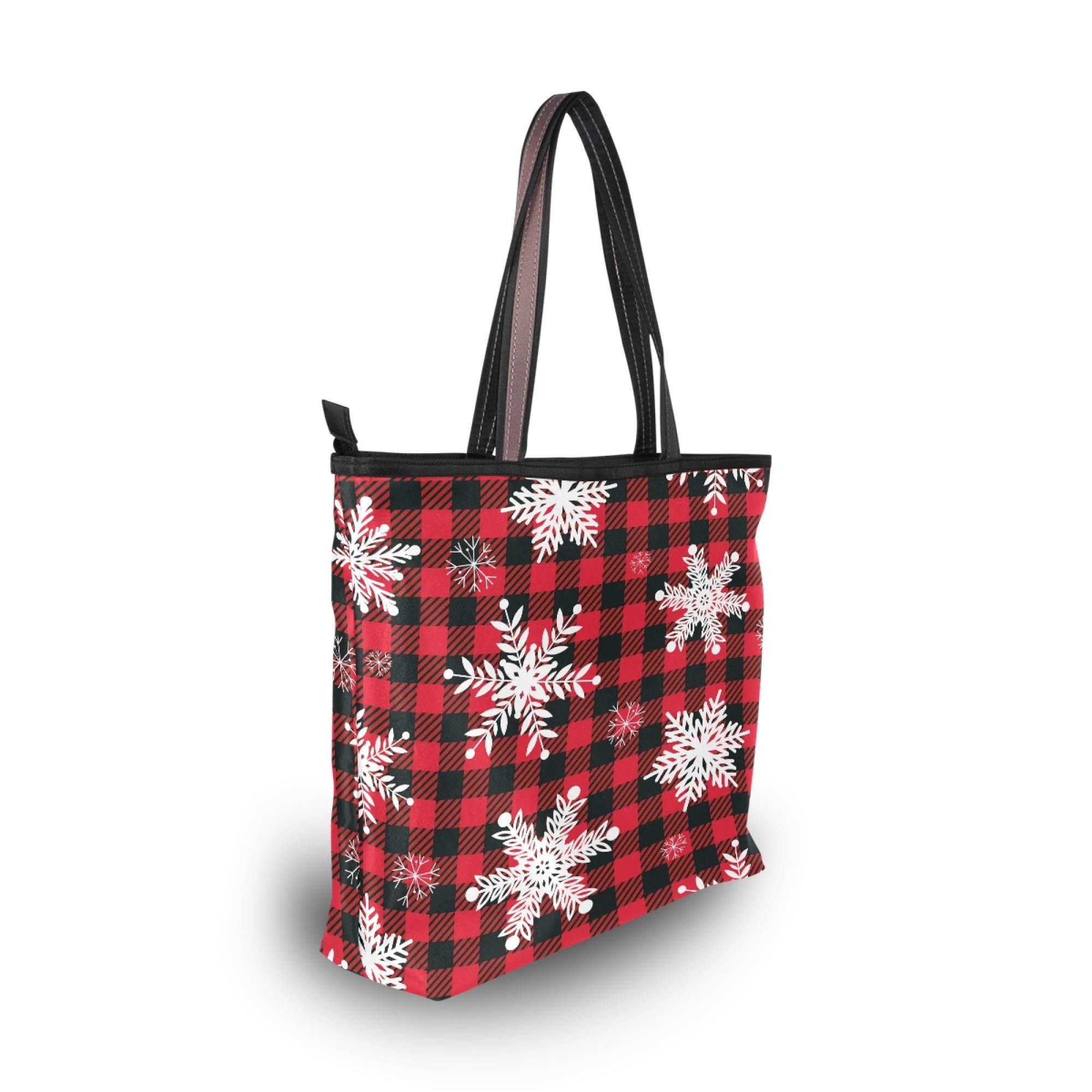 Stylish Women's Christmas Tote Bag with Zipper - Holiday Shoulder Handbag for Gift Giving, Shopping & Travel | Perfect for Work, Parties & Festive Occasions