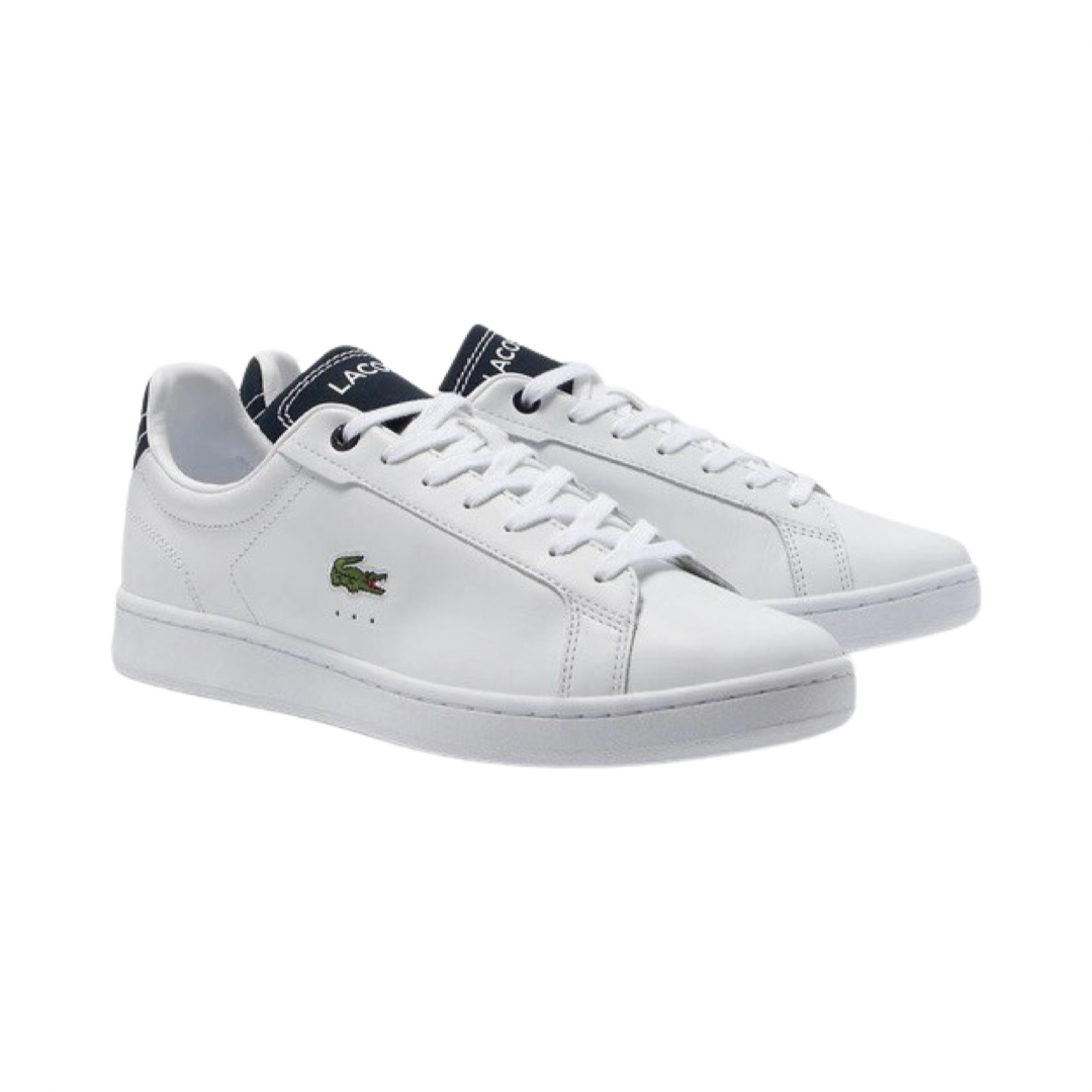 Lacoste Carnaby Pro 223 Men's Tennis Shoes - White & Navy Blue Sneakers for Casual Wear & Sports | Perfect for Court, Gym & Everyday Fashion