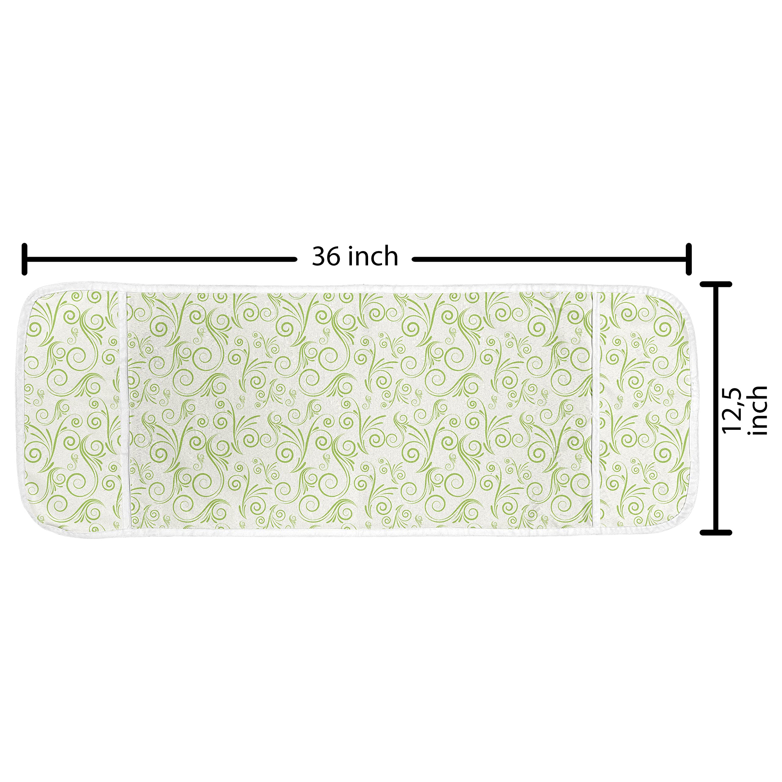 Lunarable Vine Microwave Oven Cover - Waterproof Kitchen Organizer with Pockets, 36