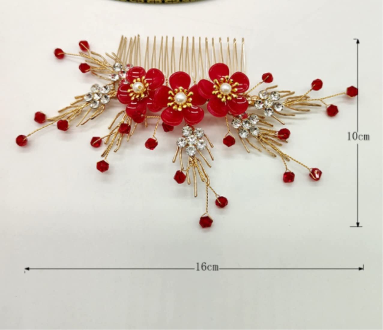 Elegant RUVOO Bridal Hair Side Comb - Wedding Hair Clip with Rhinestones for Bride, Bridesmaid & Prom | Perfect for Weddings, Proms & Special Occasions