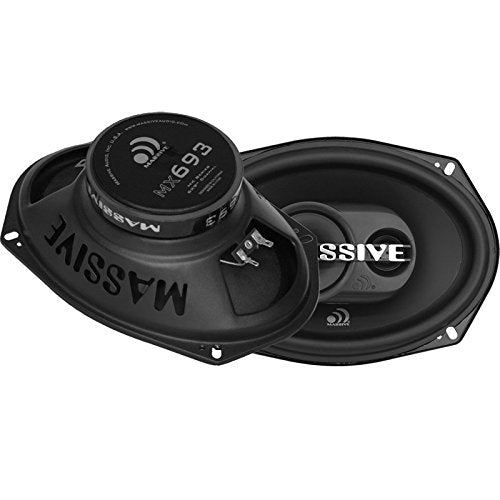 Massive Audio MX693 - High Power 6x9 Inch 3-Way Coaxial Car Speakers with Silk Dome Tweeters - Perfect for Car Audio Upgrades & Enhanced Sound Quality