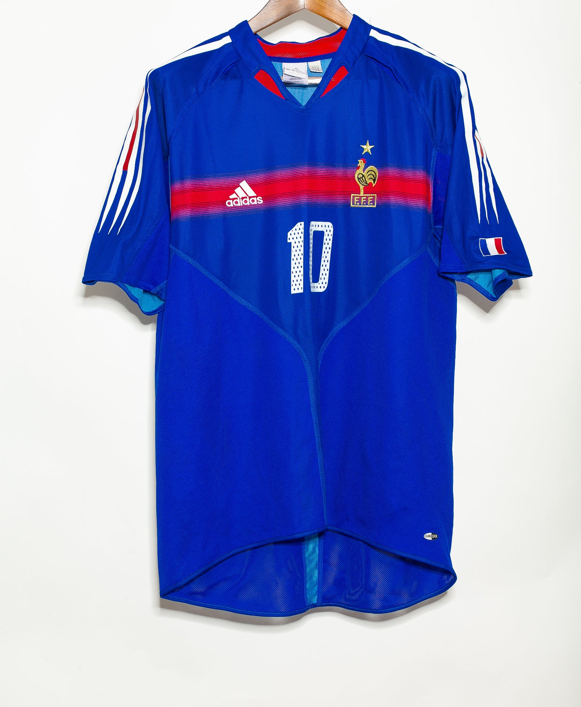 Authentic 2004 France Home Soccer Jersey #10 Zidane (Medium) - Perfect for Matchdays, Fan Events & Vintage Sports Collections