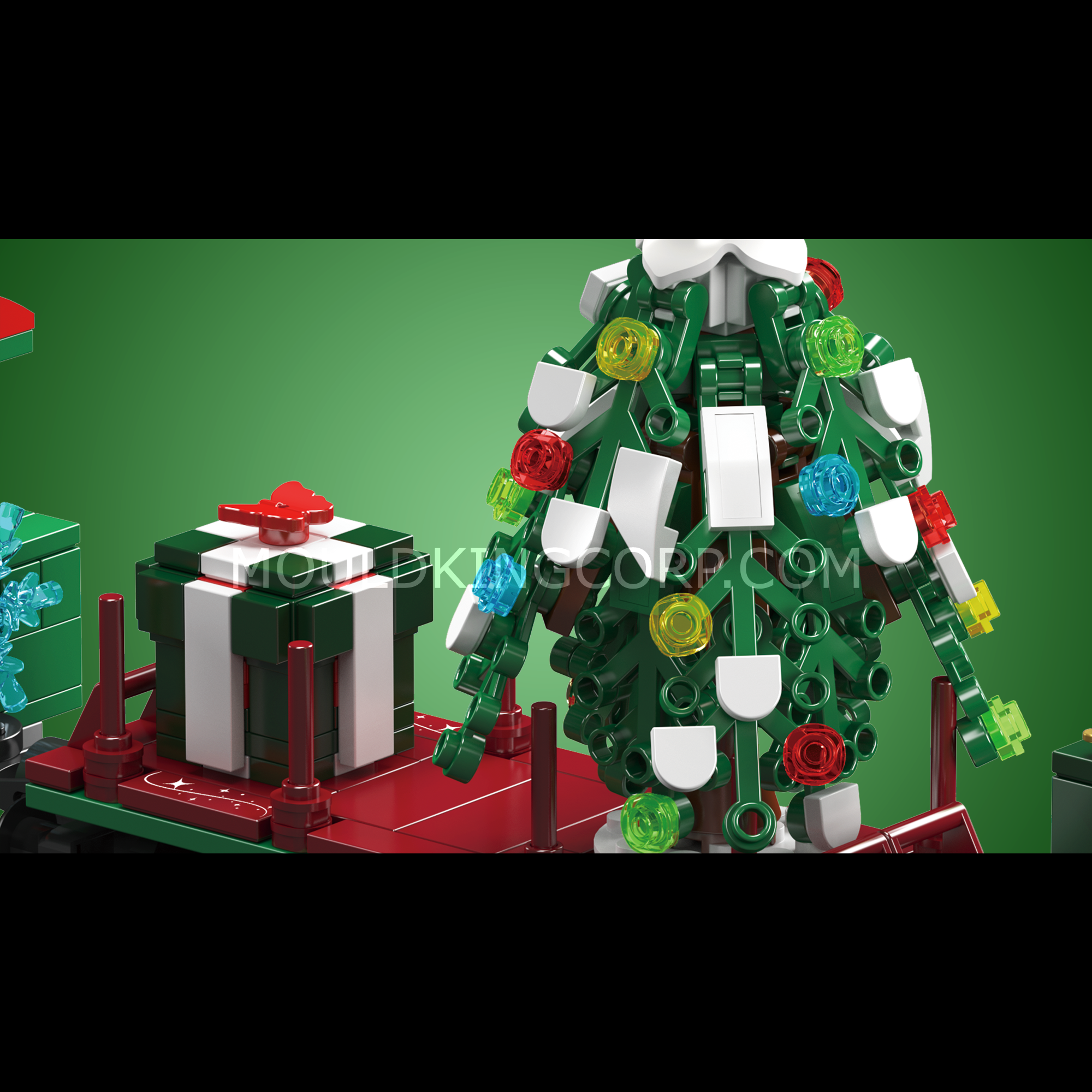 Mould King 12039 Christmas Train ESU KG230 Diesel Locomotive Building Kit - 922 Piece Model Train Set for Holiday Decor & STEM Learning | Perfect for Christmas Displays, Train Enthusiasts & Educational Toys