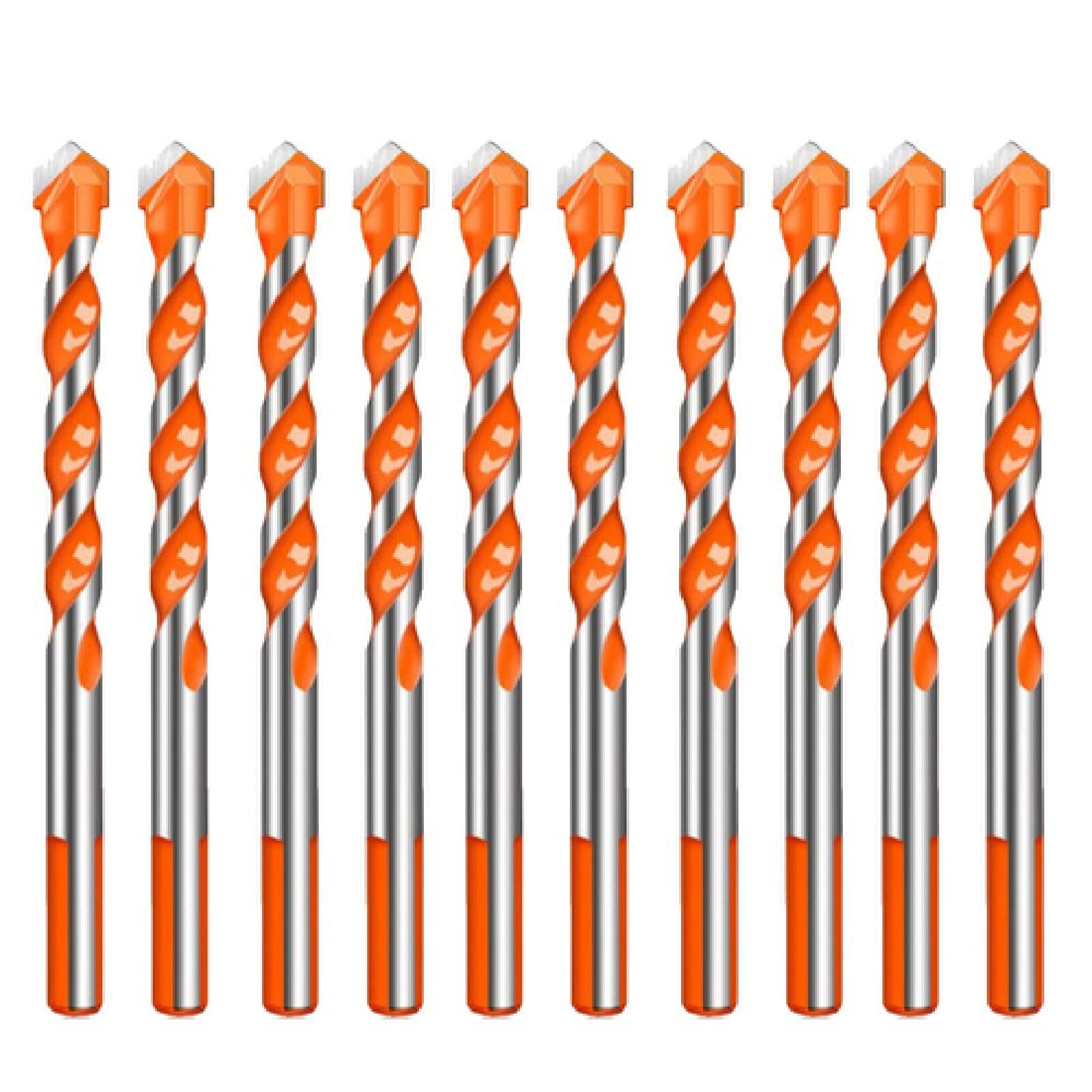 10Pcs Triangle Drill Bit Set for Metal, Wood, Glass, Ceramic & Concrete - 6mm Wall Hole Saw for Electric Drills - Perfect for DIY Projects, Home Renovations and Professional Construction Work
