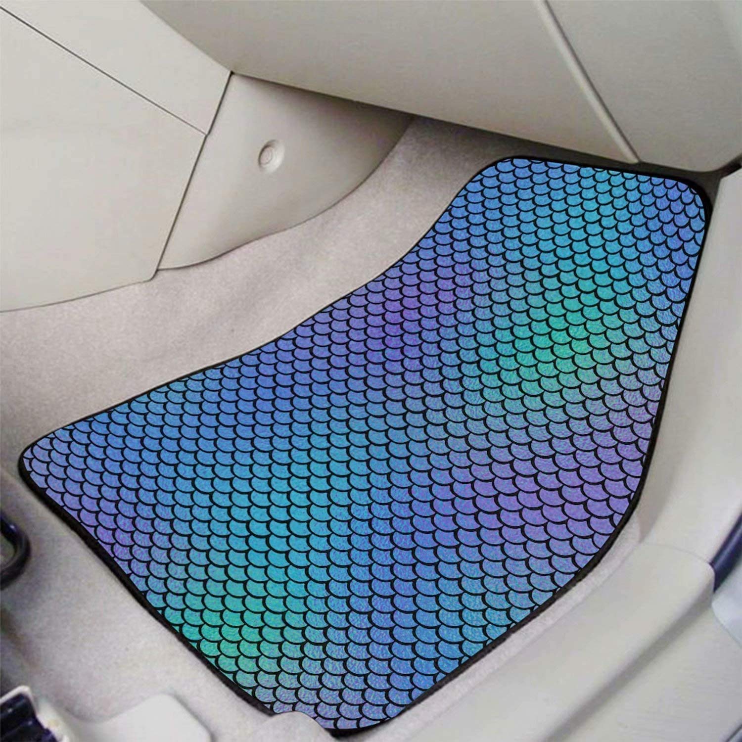 Premium Universal Fit Rubber Car Floor Mats - Heavy Duty All Weather Non-Slip Protection for Sedans, SUVs & Trucks (4-Piece Set, Red Rose Design) - Perfect for Daily Commutes, Road Trips & Family Vehicles