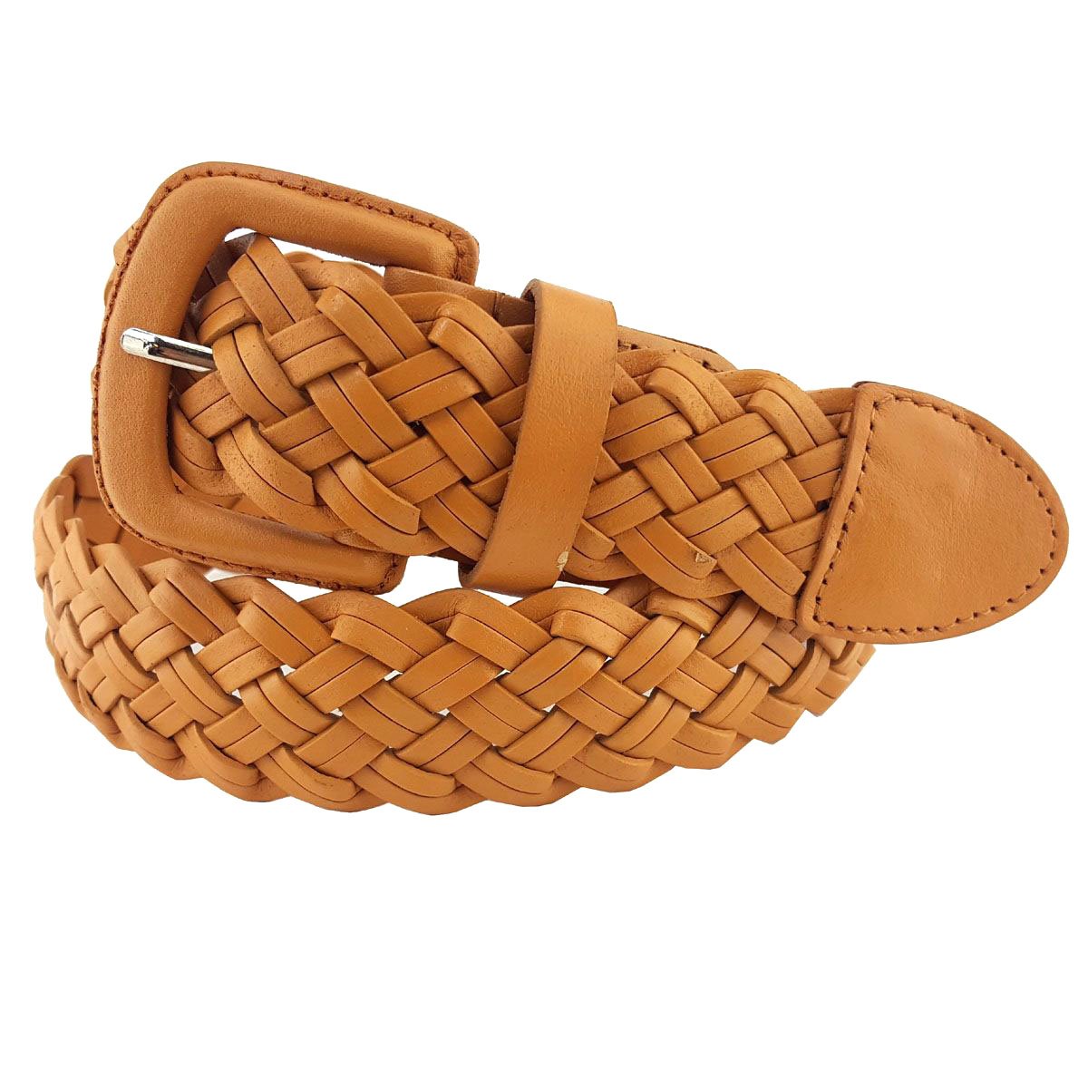 Hand Braided Leather Belt for Men & Women - Genuine Leather Adjustable Waist Belt - Stylish Casual & Formal Wear Accessory - Perfect for Jeans, Dresses, and Office Attire