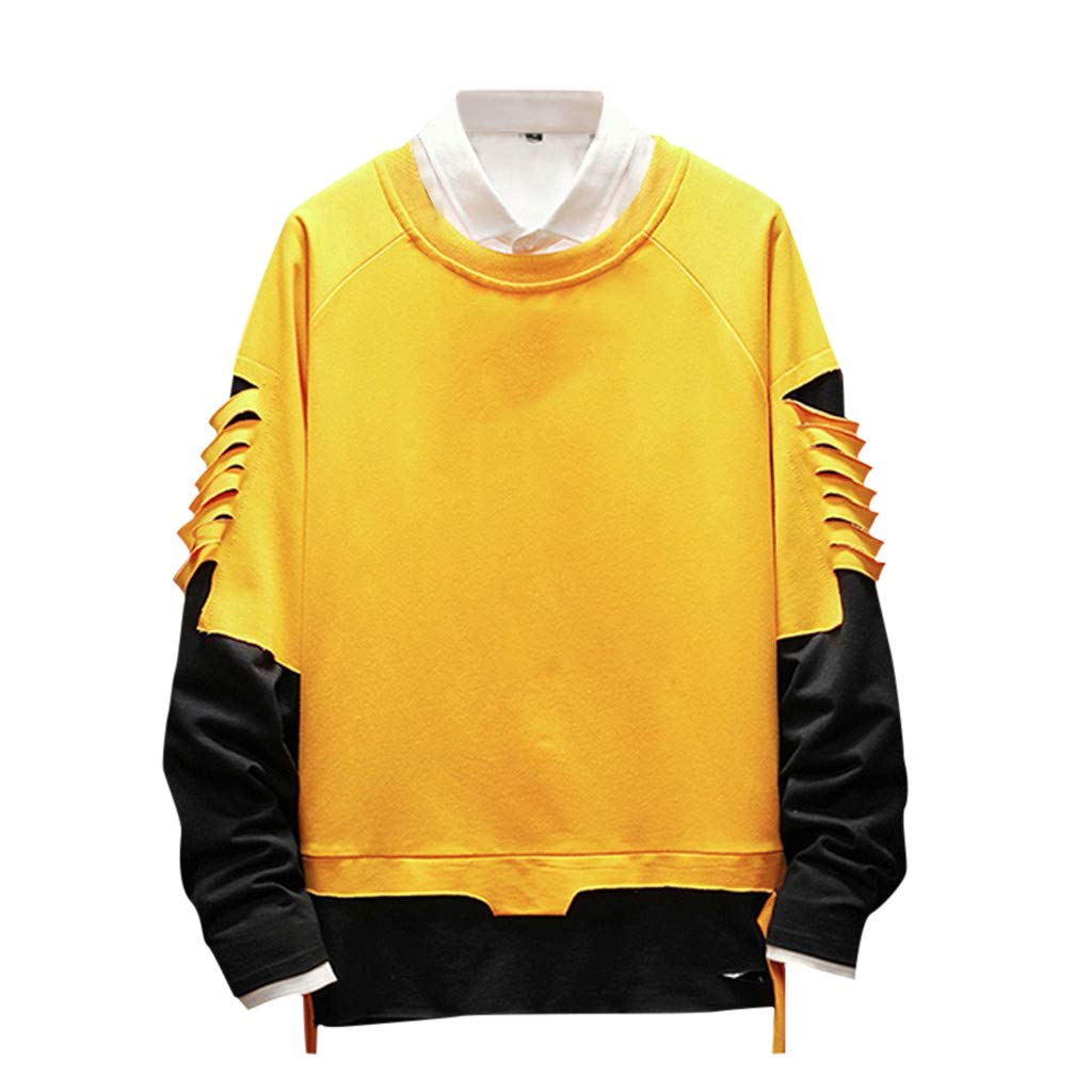 iLOOSKR Men's Lightweight Winter Pullover Sweatshirt - Long Sleeve Casual Top, Plus Size Fleece Blouse for Cold Weather & Outdoor Activities