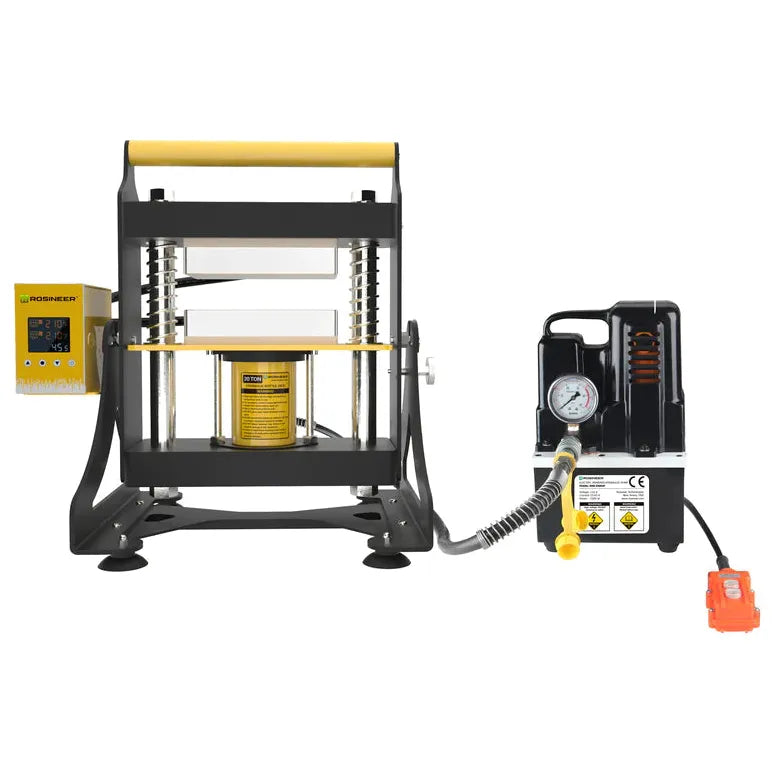Rosineer Swing 20 Ton Hydraulic Rosin Press Kit with Pre-Press Mold & Accessories - Perfect for Home DIY Rosin Extraction, Essential Oil Production, and Concentrate Making