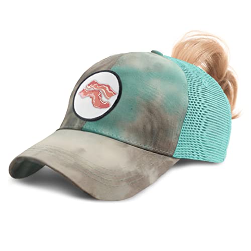 Tie Dye Aqua Circle Patch