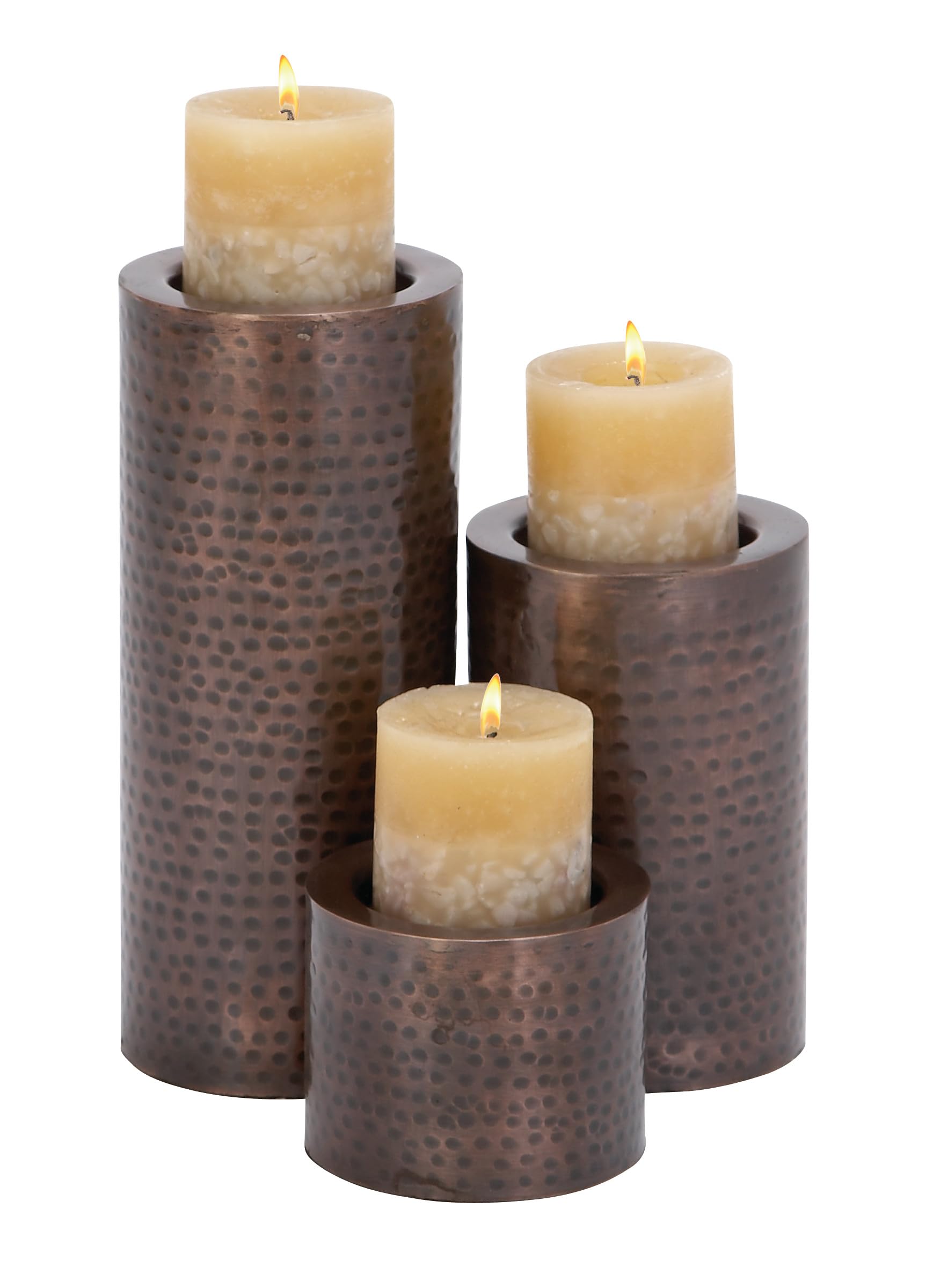 Deco 79 Handmade Metal Candle Holders Set of 3 - 11