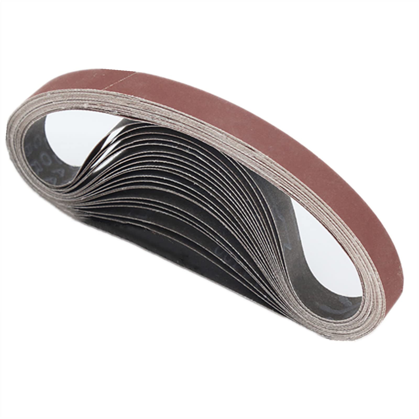 1/2X18 Inch 60 Grit Aluminum Oxide Sanding Belts - 50 Pack for Wood & Metal Polishing - Perfect for DIY Projects, Furniture Refinishing, and Metal Surface Preparation