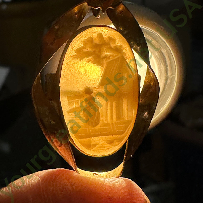 Vintage Gold Filled Carved Shell Cameo Pin Pendant - Elegant Antique Jewelry for Women | Perfect for Vintage Fashion, Special Occasions & Gift Giving
