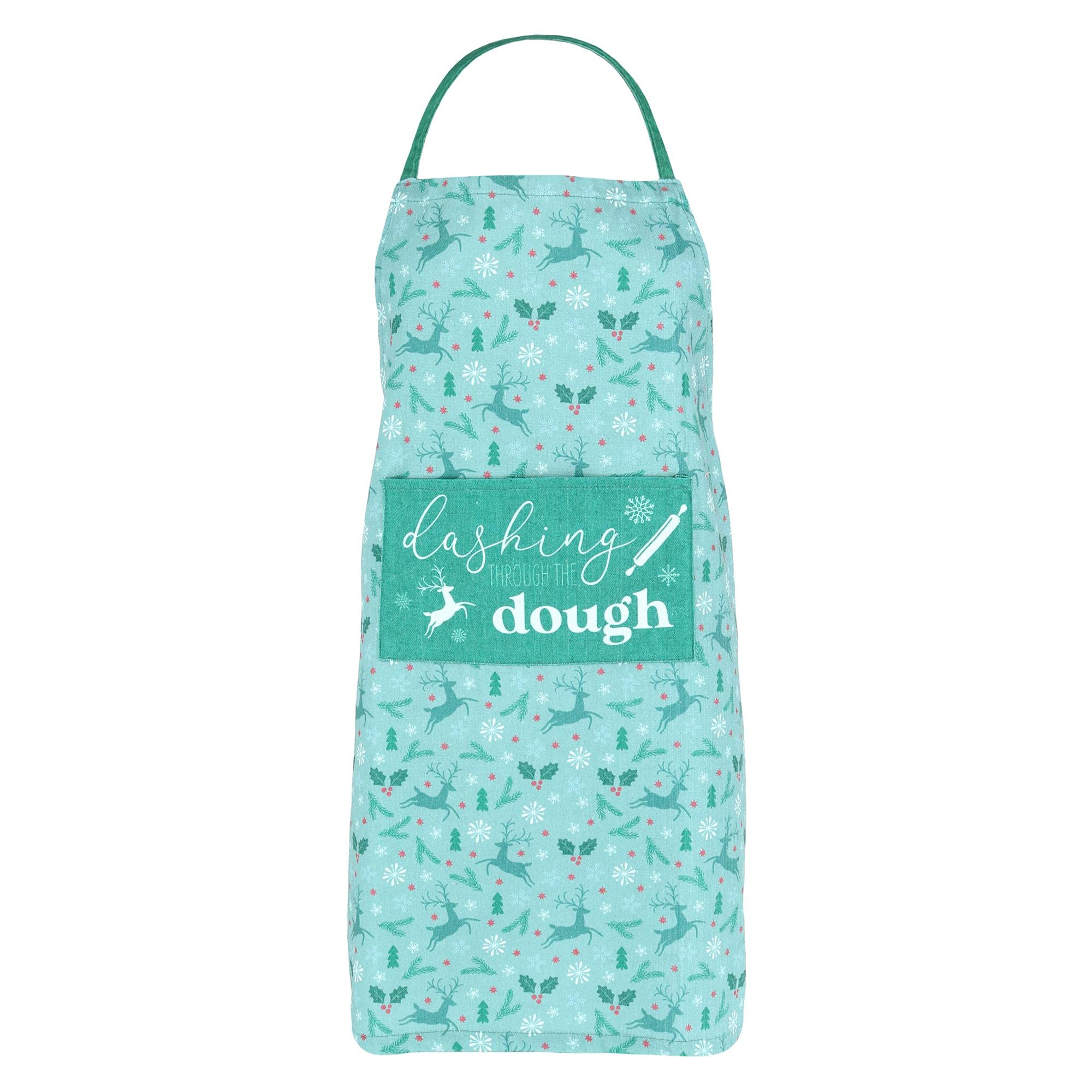Farmhouse Holiday Apron for Women - Adjustable Bib Apron with Pockets - Perfect for Christmas Baking, Cooking, and Hosting - Vintage Style Kitchen Apron for Holiday Parties & Family Gatherings