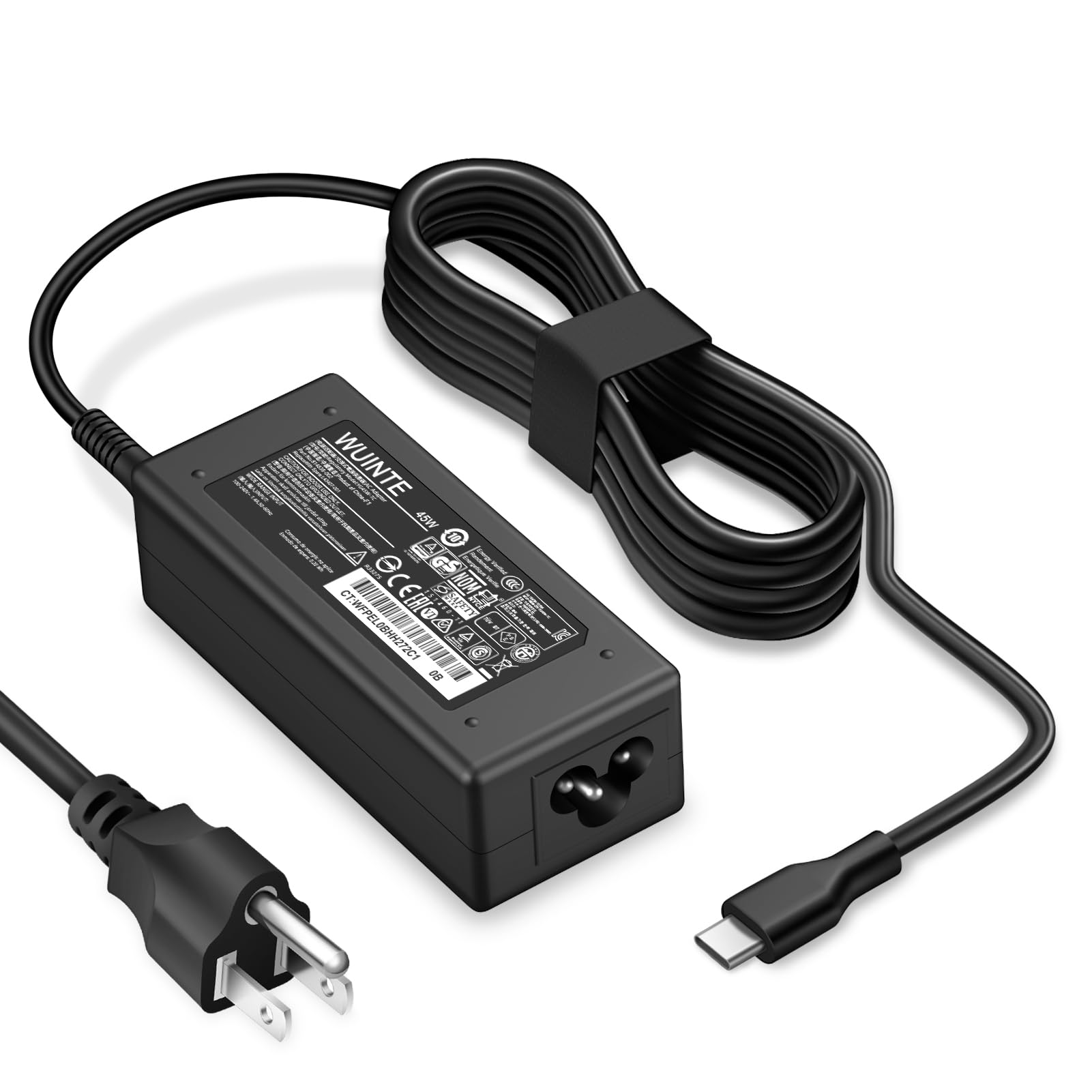 45W USB-C Fast Charger for Lenovo Laptop & Chromebook - Power Adapter with Quick Charge Technology | Perfect for Home, Office & Travel Use