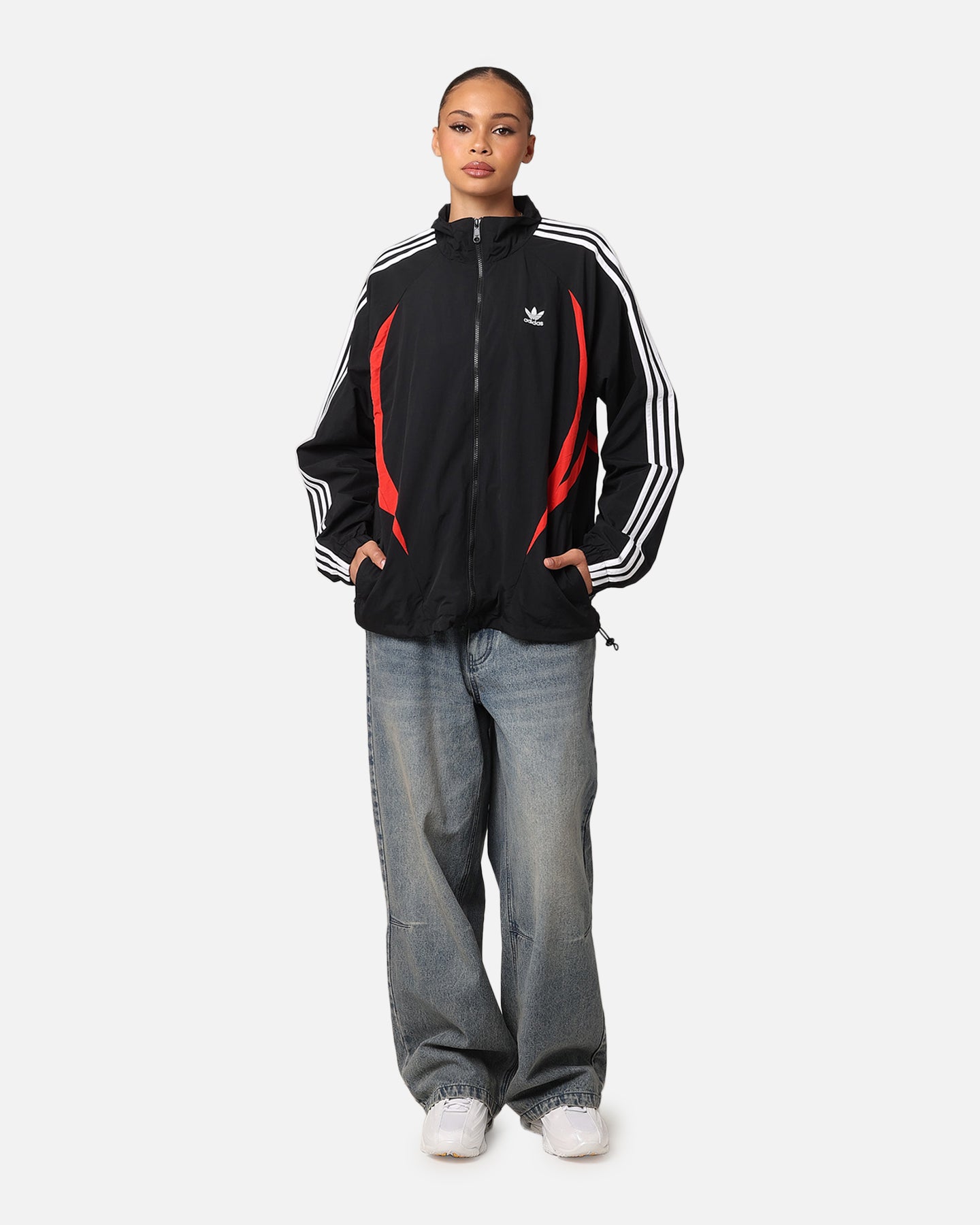 Adidas Archive Track Jacket - Black/Red Athletic Running Jacket for Men | Lightweight Training Hoodie for Gym & Outdoor Sports