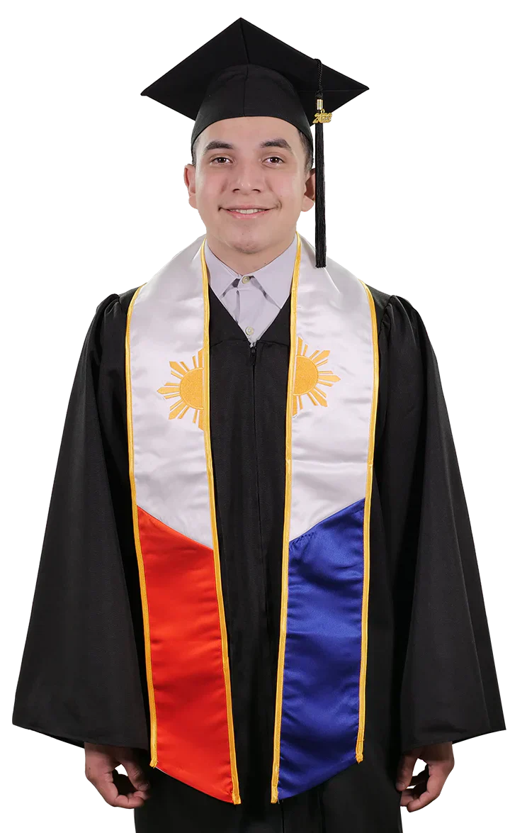 International Flag Graduation Stole - Multicolor Sash for Graduation Ceremony - Perfect for High School & College Commencement
