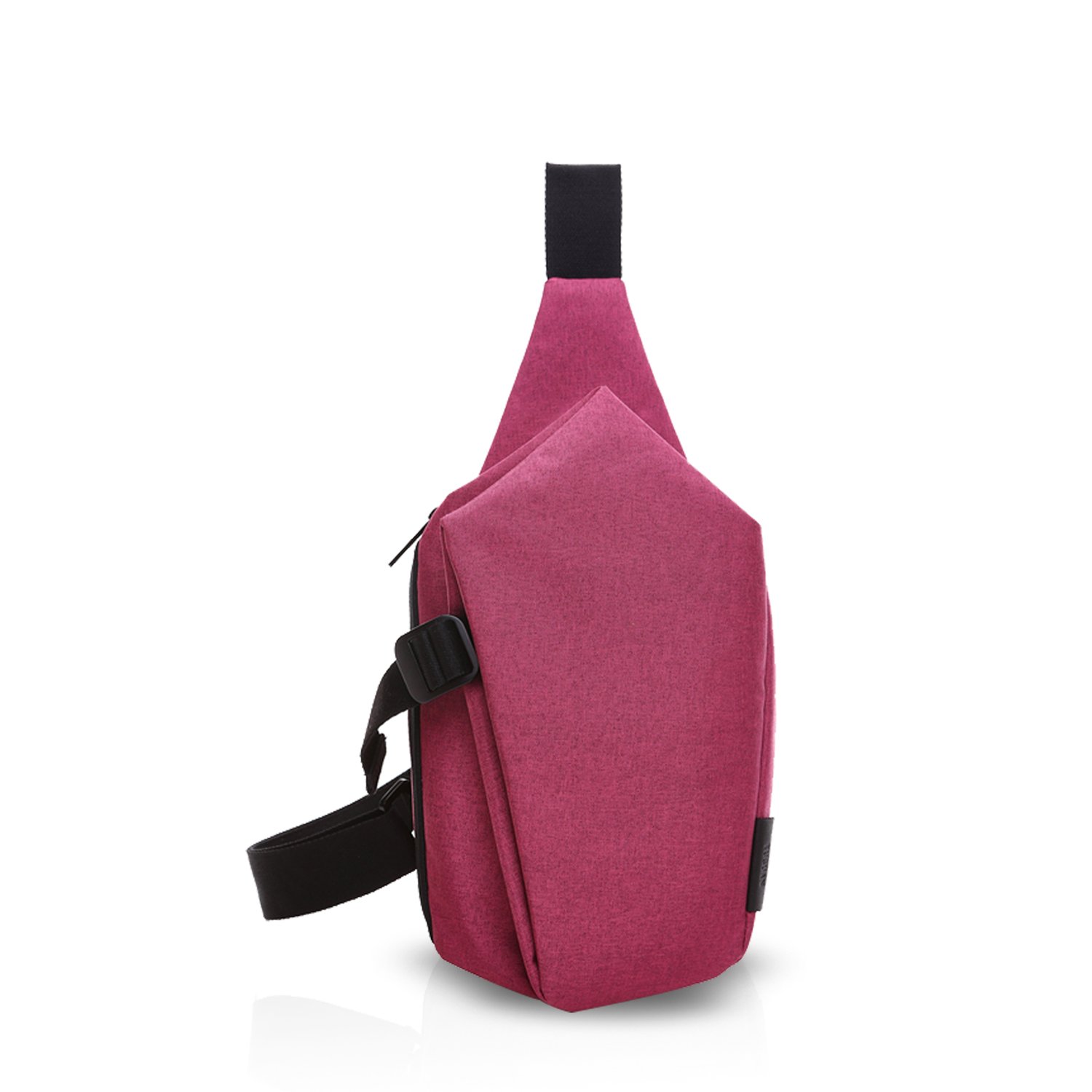 FANDARE Waterproof Sling Backpack for Men & Women - Lightweight Crossbody Shoulder Bag with Adjustable Strap, Durable Polyester, Sporty Design (Red) - Perfect for Gym, Travel, Hiking & Daily Commute