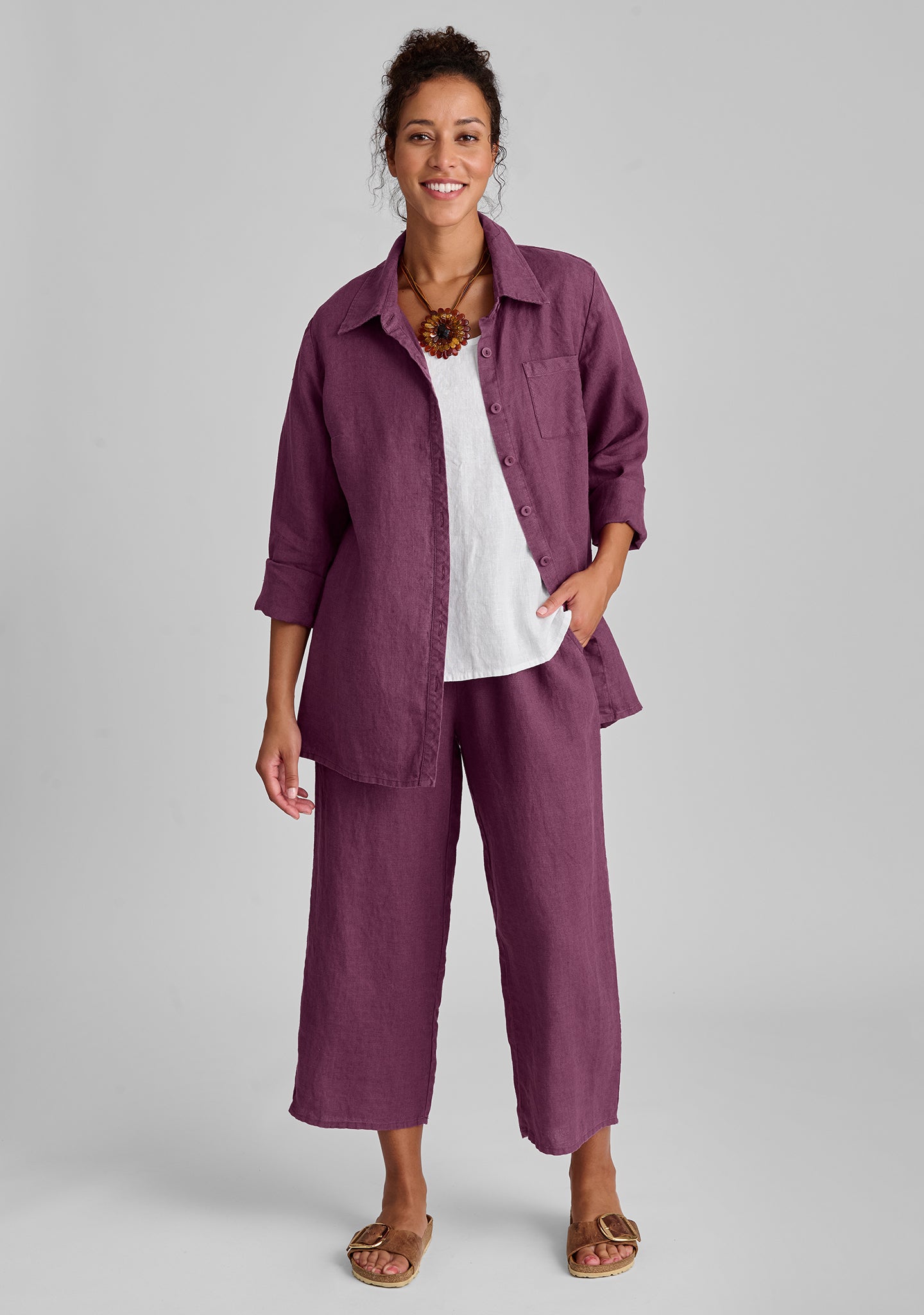 Stylish Linen Bias Back Shirt for Women - Breathable & Comfortable Summer Blouse - Perfect for Casual Outings, Beach Trips & Office Wear - FINAL SALE