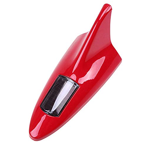 Solar Powered LED Warning Tail Light Shark Fin Antenna for Cars - Auto Security Enhancement with Energy Efficient Design | Perfect for Night Driving & Vehicle Safety