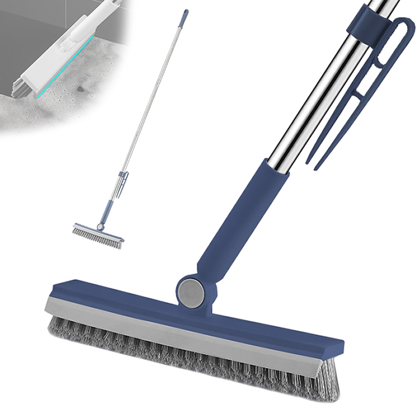 3-in-1 Floor Scrubbing Brush with Squeegee & 57