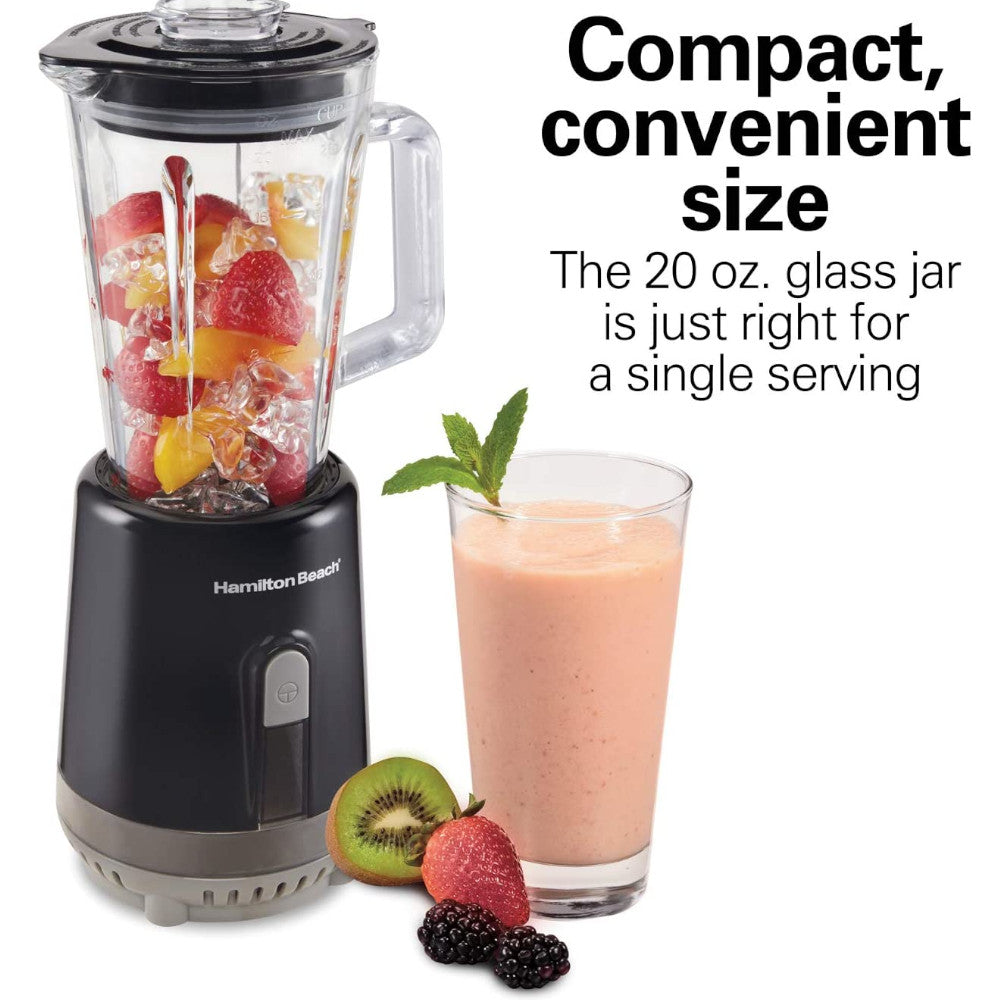 Hamilton Beach Personal Blender for Shakes & Smoothies - 51157 - Compact Countertop Blender for Protein Shakes, Frozen Drinks & Healthy Smoothies at Home, Office or Gym