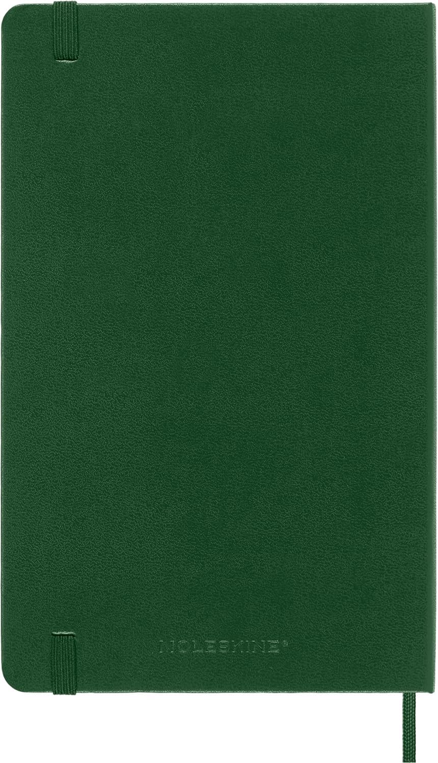 Moleskine 2025 Weekly Planner with Hard Cover & Elastic Closure - Myrtle Green Large Format (13x21cm) - Perfect for Work, School & Personal Organization