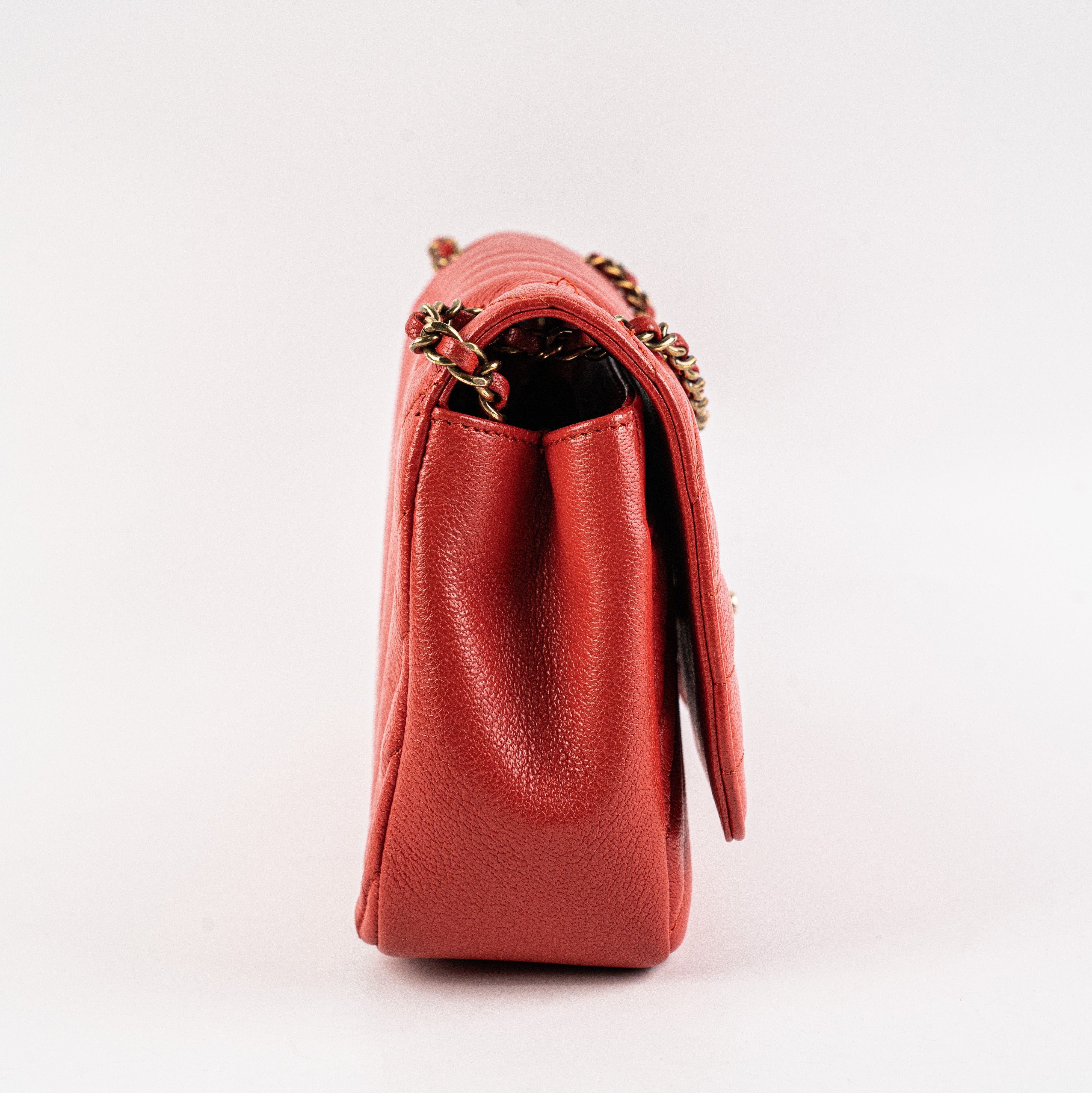 Chanel Seasonal Flap Red Crossbody Bag for Women - Luxury Designer Handbag for Evening Parties & Date Nights
