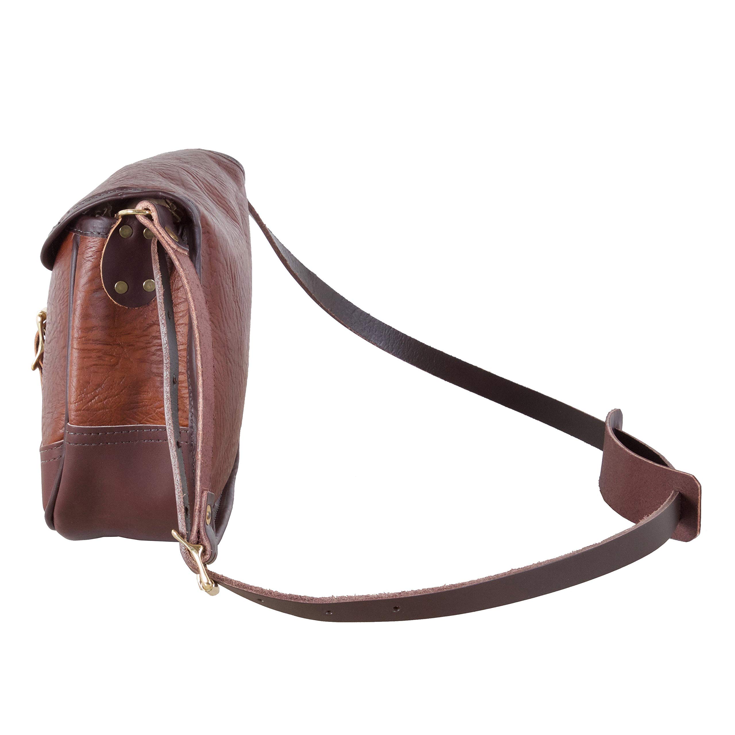 Duluth Pack Genuine Bison Leather Large Crossbody Purse for Women - Stylish & Durable Handbag for Travel, Work & Everyday Use
