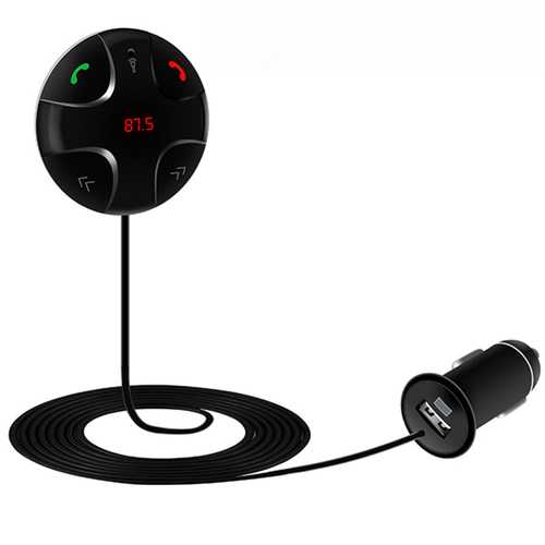 Wireless Bluetooth FM Transmitter MP3 Player for Car - Hands-Free Calling, TF Card Slot, Fast Charging Compatible with iPhone X/8/Plus, OnePlus 5 - Perfect for Road Trips & Commuting