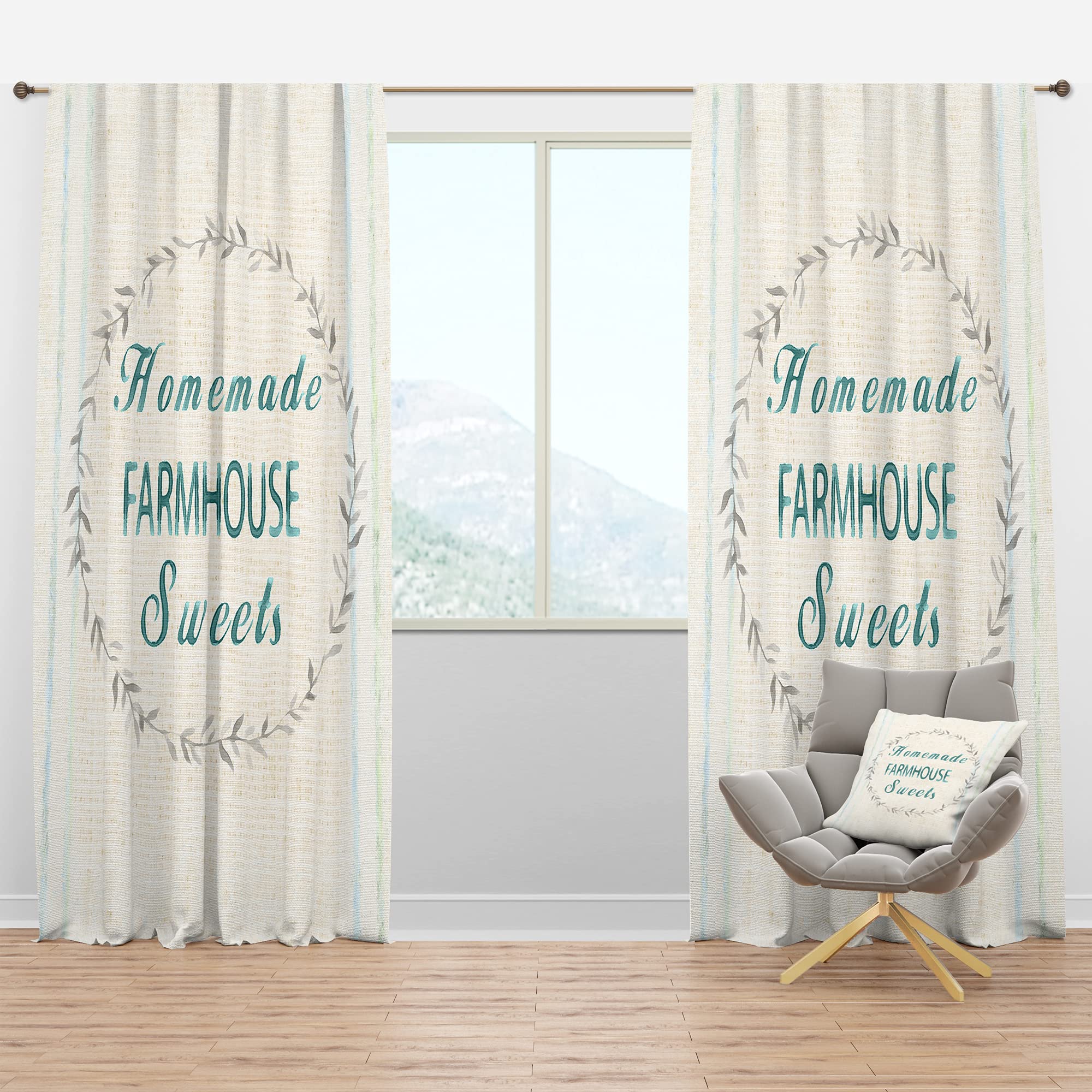 Farmhouse Floral Blackout Curtains - Thermal Insulated Single Panel (52x120 inches) for Bedroom & Living Room - Elegant Home Decor for Better Sleep & Energy Savings