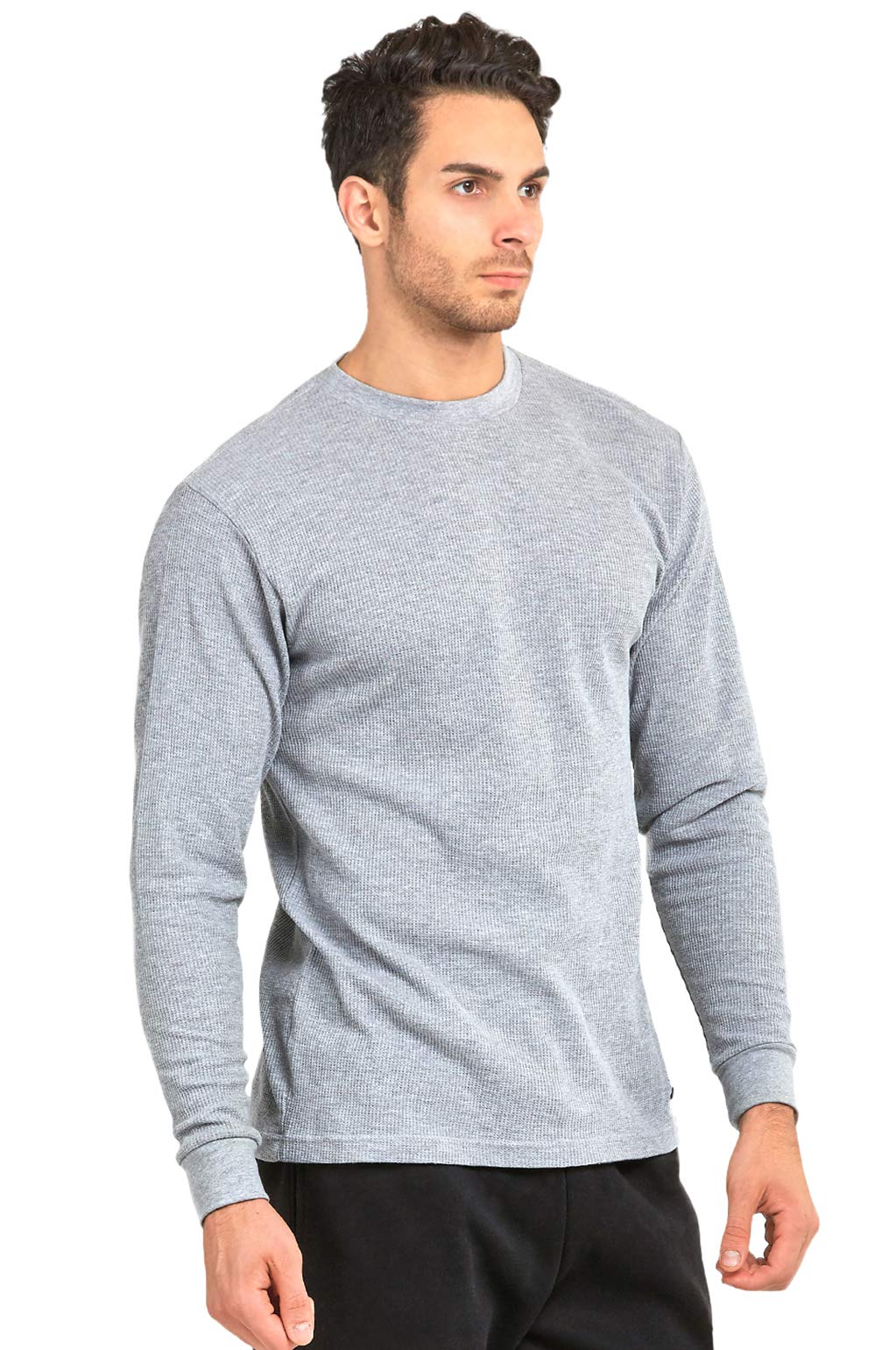 Men's Classic Waffle-Knit Thermal Long Sleeve Shirt - Warm Winter Base Layer for Outdoor Activities & Layering