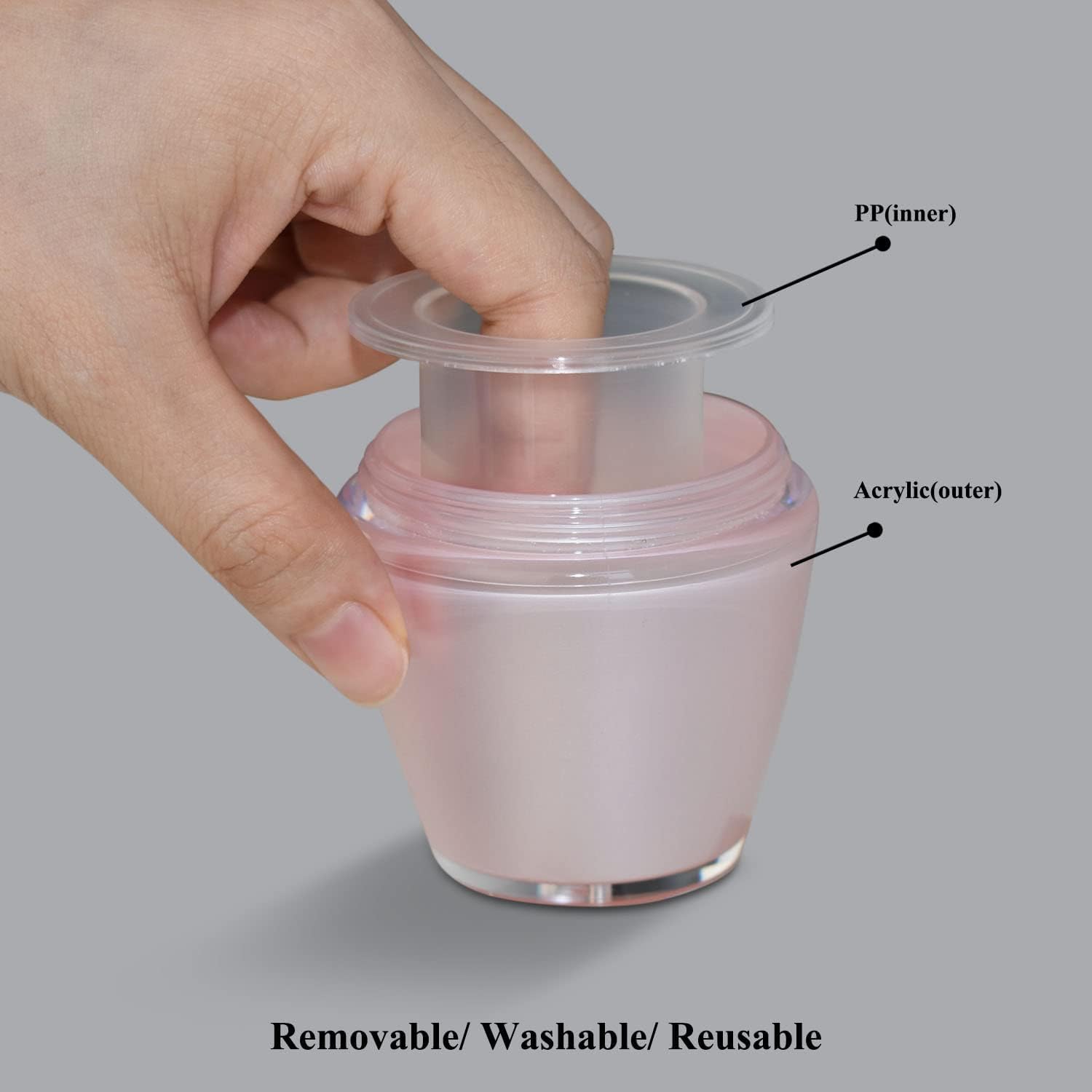 Refillable Airless Pump Jars for Face Cream & Lotion | Leak-Proof Acrylic Cosmetic Dispenser Bottles | Travel-Friendly Makeup Accessories | Perfect for Skincare Routine & On-The-Go Use