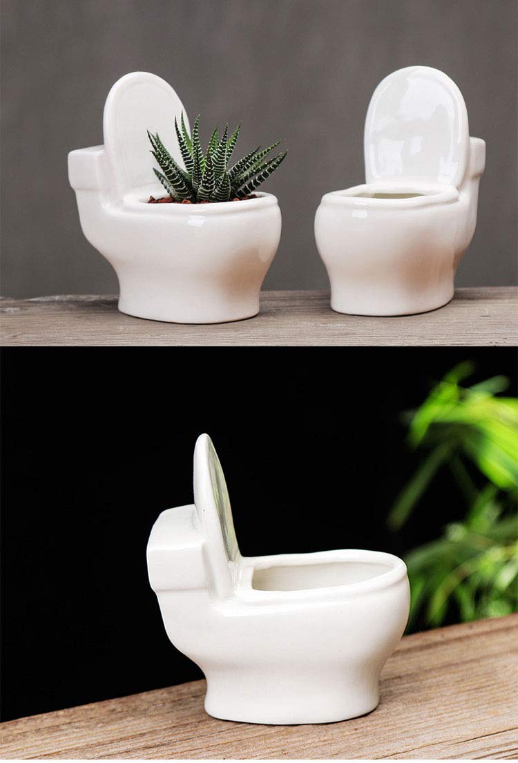 White Ceramic Planter Pot - 4.6