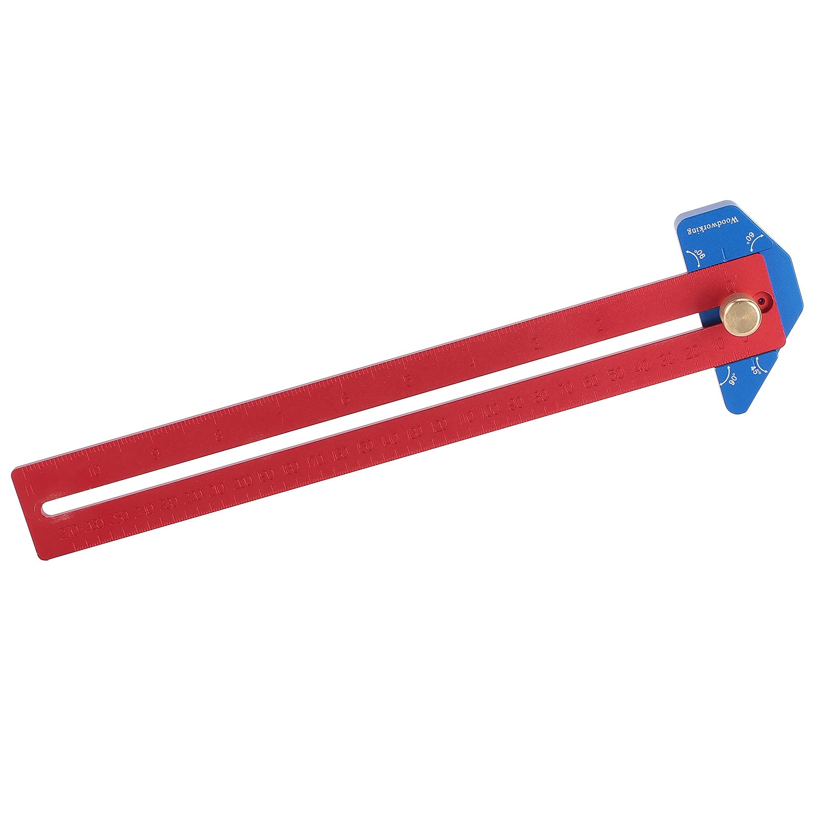 Hilitand 270mm Aluminum Alloy Woodworking Scriber - Precision Marking Gauge & Angled Ruler for Carpentry, DIY Projects, and Wood Crafting