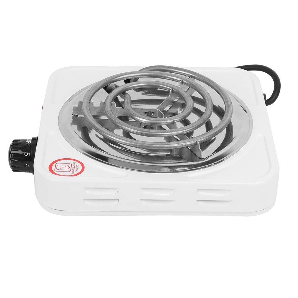 1000W Portable Electric Stove - Stainless Steel Single Burner with US Plug (110V) | Perfect for Small Kitchens, Dorms, Camping & Emergency Cooking