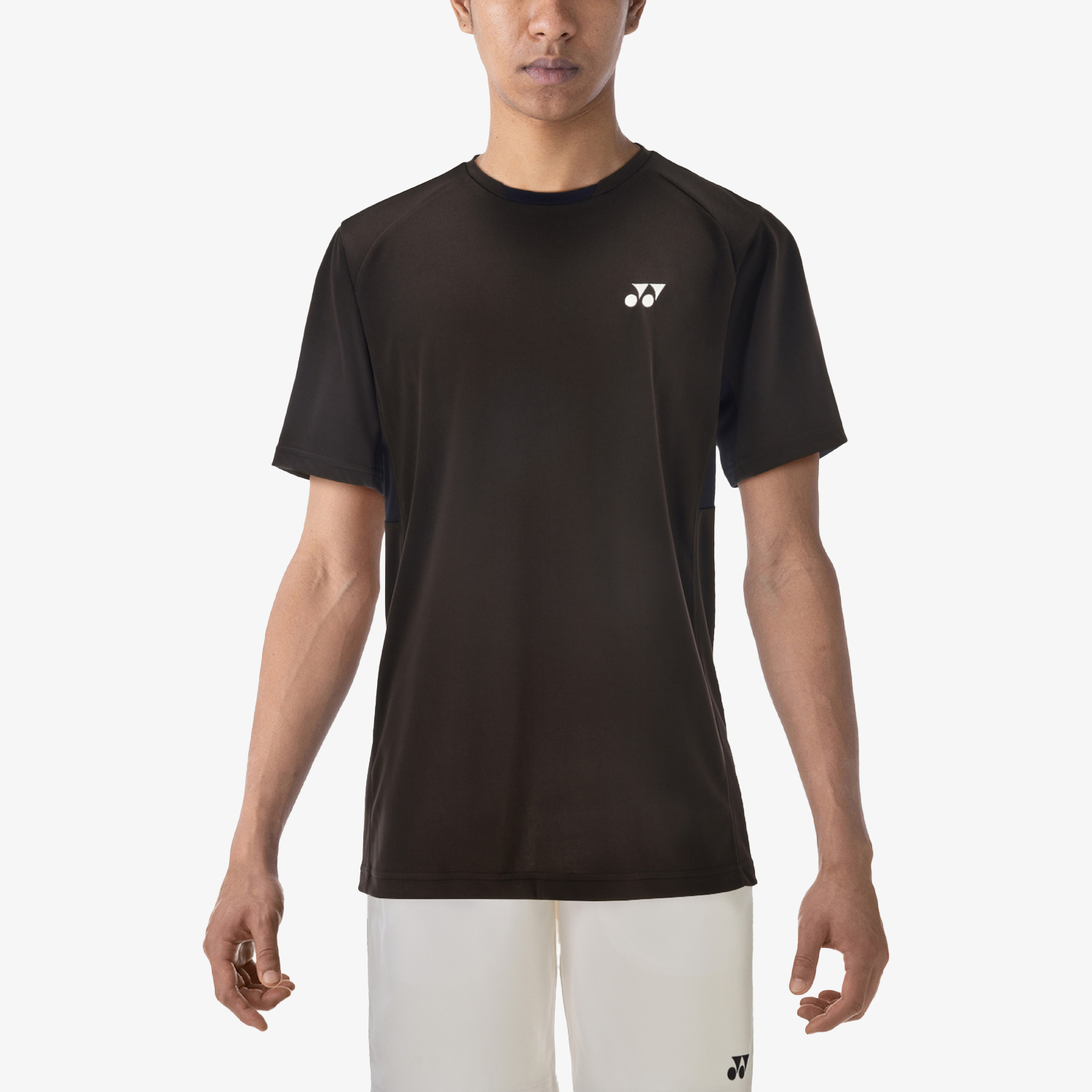 Yonex Men's Tennis Shirt 10810 - Moisture-Wicking Performance Top for Competitive Play (Black) | Ideal for Tennis Matches & Training Sessions