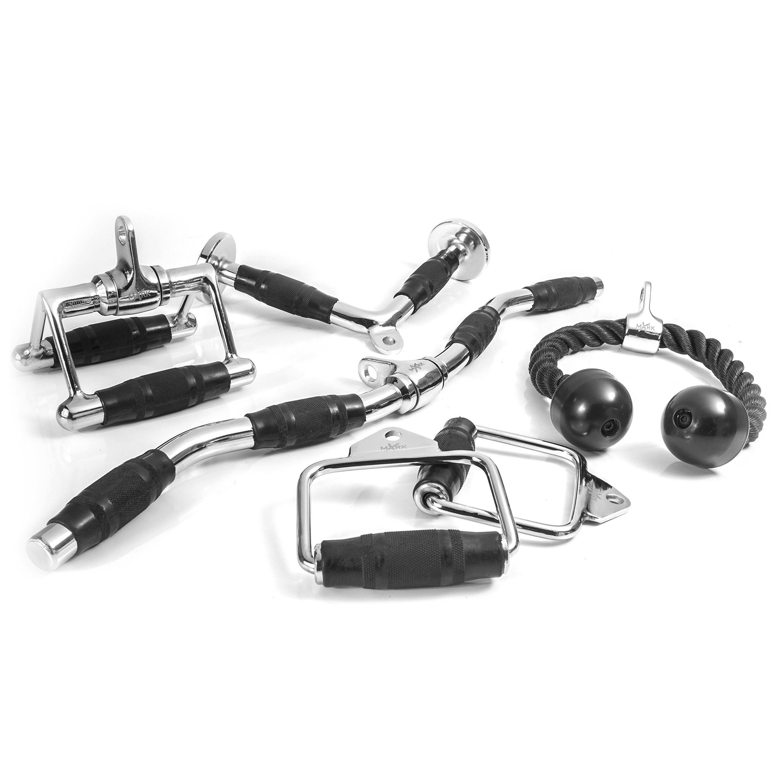 XMark Fitness XM-3710 Cable Machine Attachments - Premium Gym Equipment for Home & Commercial Use - Perfect for Strength Training, CrossFit, and Functional Workouts