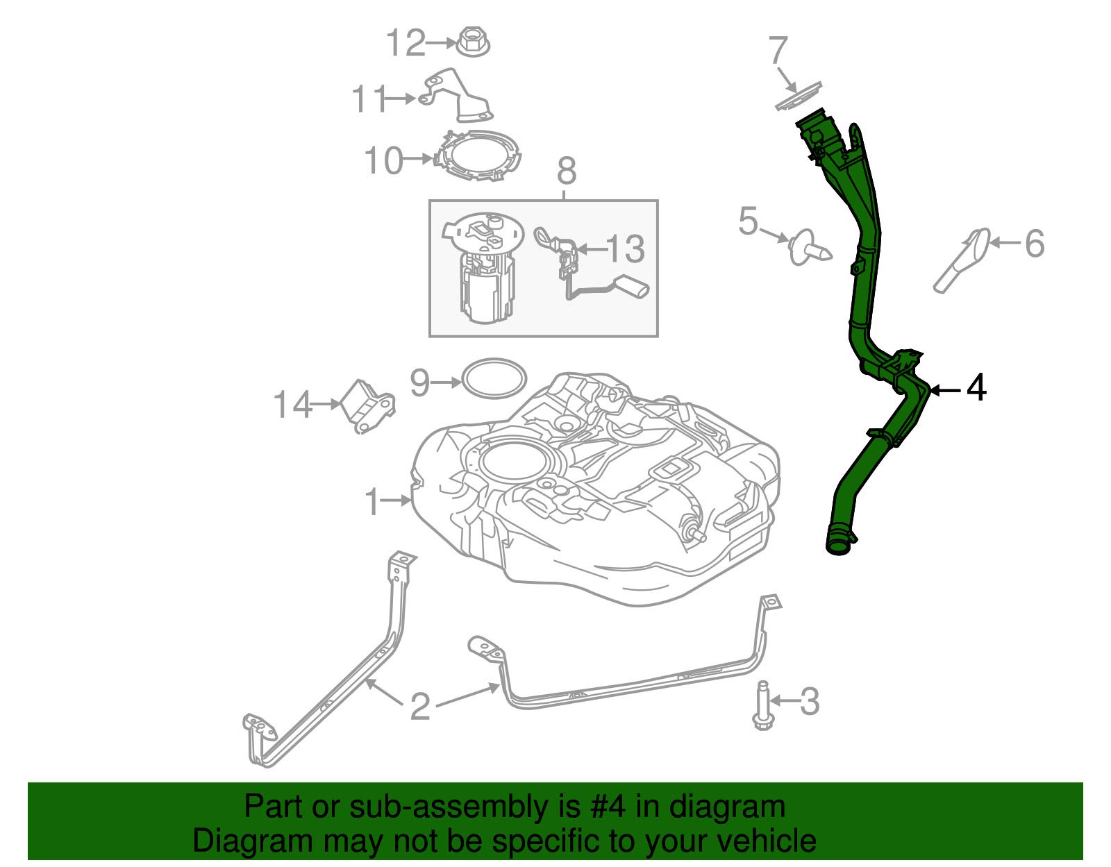 Genuine Ford BV6Z-9034-F Fuel Filler Pipe Replacement - OEM Quality Auto Part for Ford Vehicles | Perfect for Fuel System Repair & Maintenance