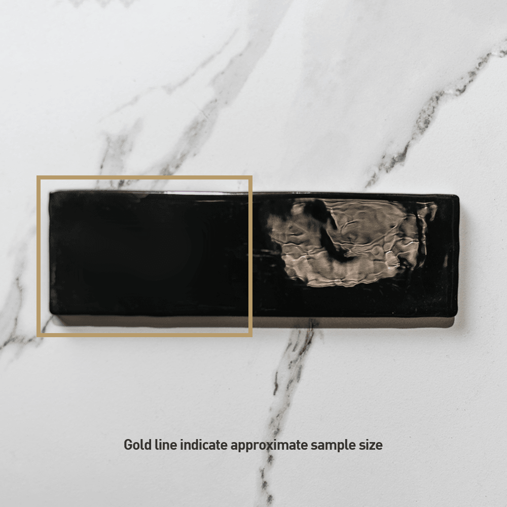 Acquarella Black 60x200 Glossy Subway Tile - Premium Ceramic Wall & Backsplash Tile for Kitchen, Bathroom & Shower Renovation