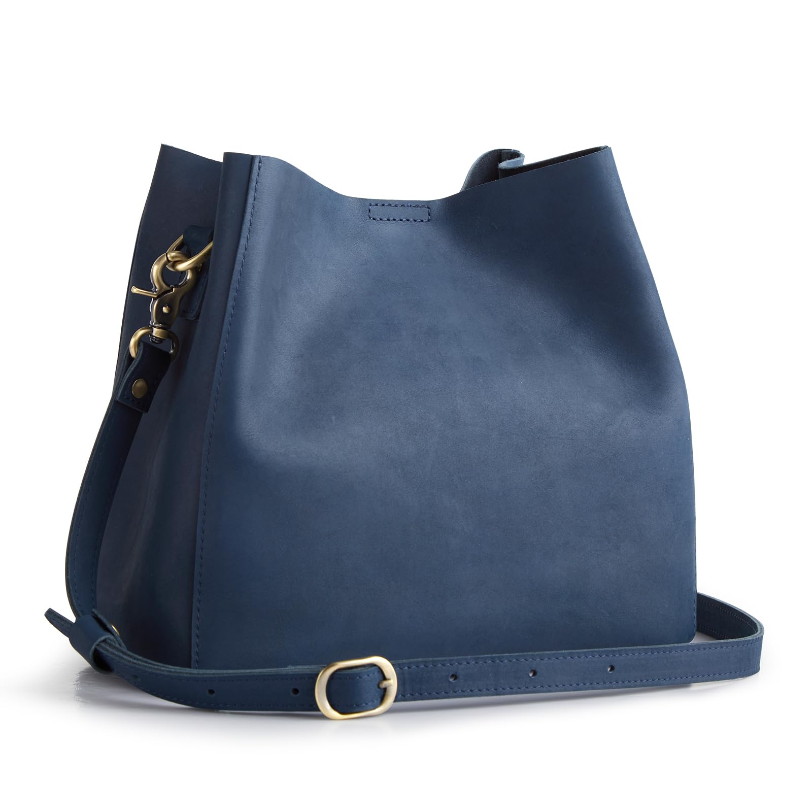 S-ZONE Genuine Full Grain Leather Crossbody Bags for Women - Stylish Shoulder Purse with Butterfly Bucket Design | Perfect for Daily Use, Travel & Fashion Accessories