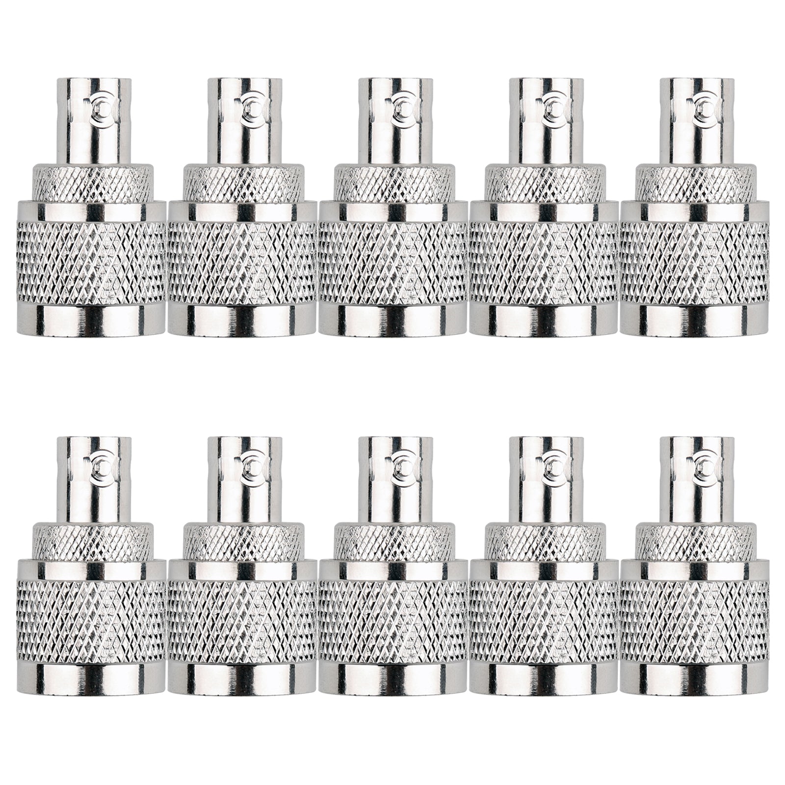 10Pcs PL259 UHF Male to BNC Female RF Connector Adapter - Straight Coaxial Plug for Ham Radio, CCTV, Antenna & TV Equipment