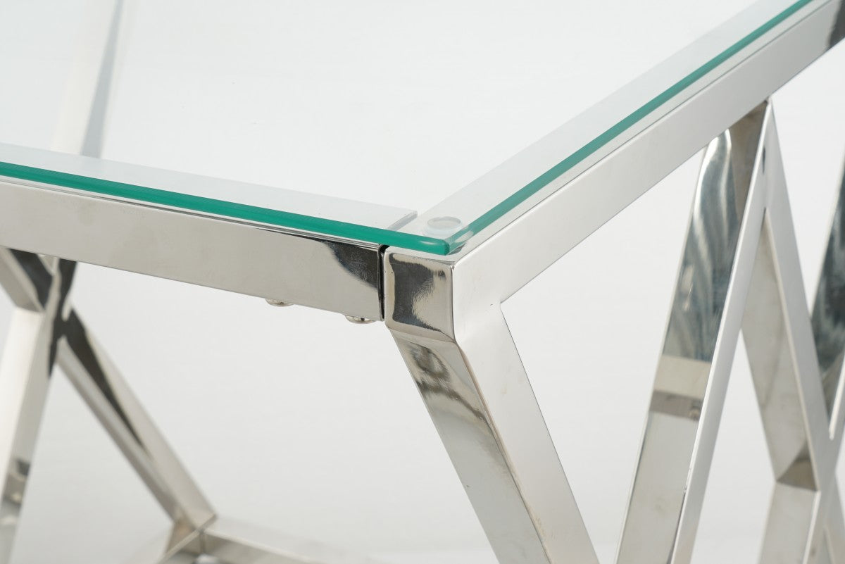 Modern Silver Coffee Table - Stylish & Durable Living Room Centerpiece for Home Decor