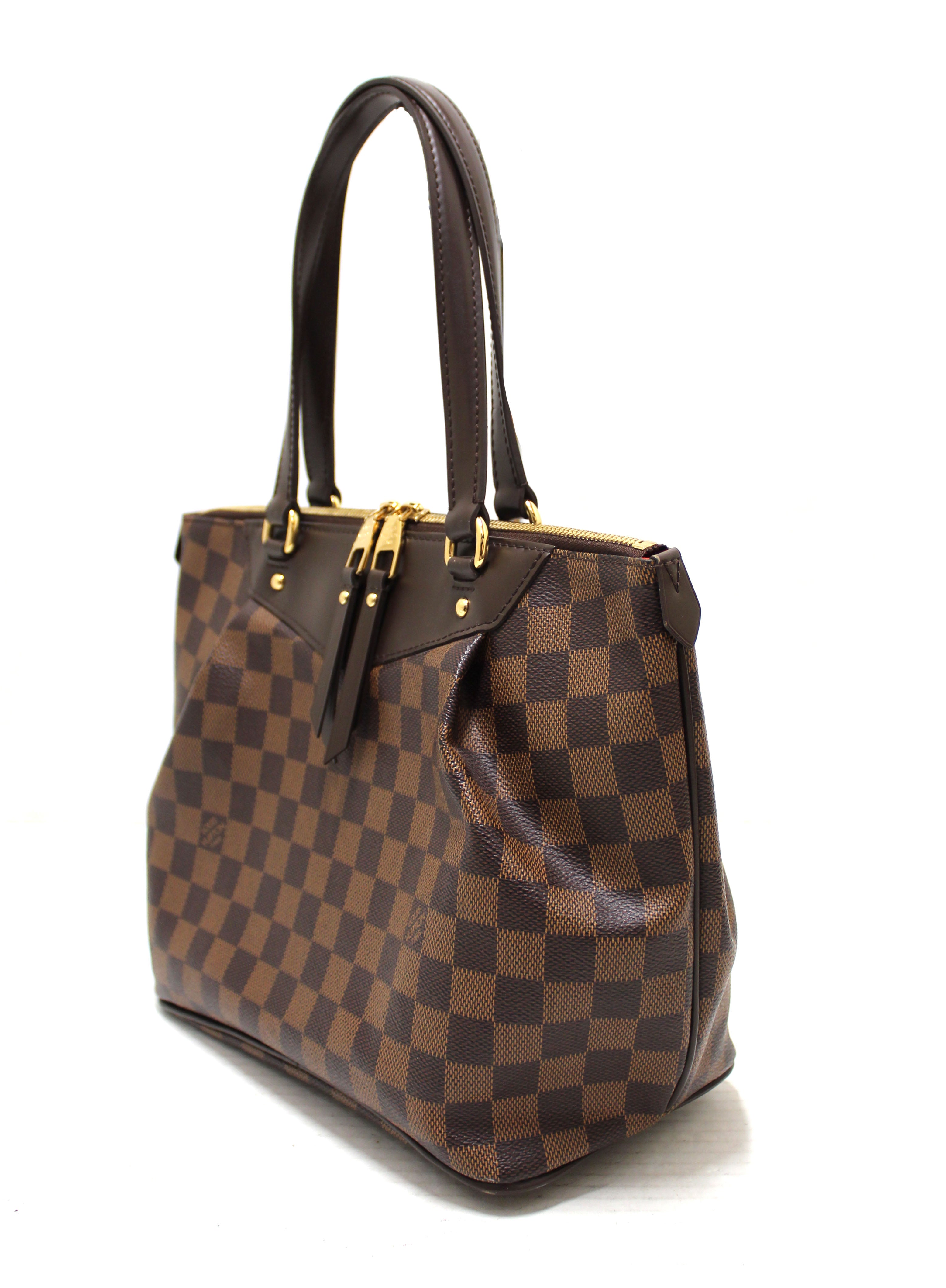 Authentic Louis Vuitton Damier Ebene Westminster PM Tote Shoulder Bag for Women - Luxury Designer Handbag for Work, Travel & Everyday Use