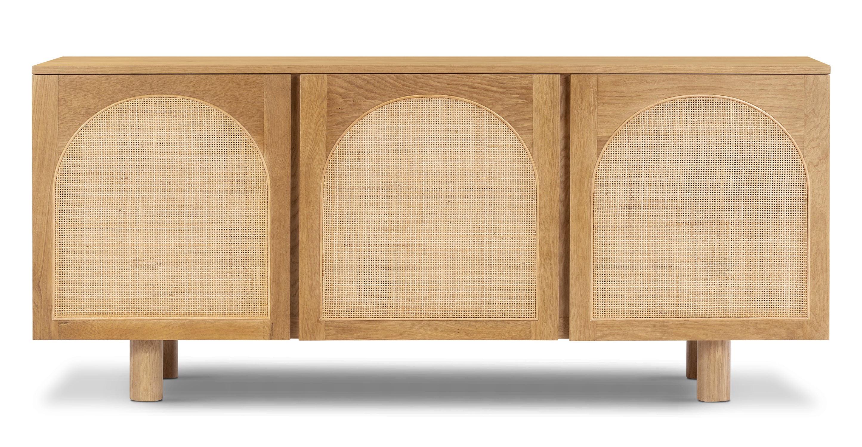 Modern Archi Sideboard - Mid-Century Style Buffet Cabinet with 2 Doors & 4 Drawers - Perfect for Dining Room Storage & Living Room Organization