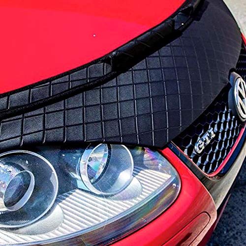 Volkswagen Golf 5 MK5 (2006-2009) Car Hood Bra Cover - Diamond Pattern Protective Mask for VW Golf 5 - Perfect Fit for 2006 2007 2008 2009 Models - Protects from Road Debris & UV Rays (Great for Road Trips & Car Shows)
